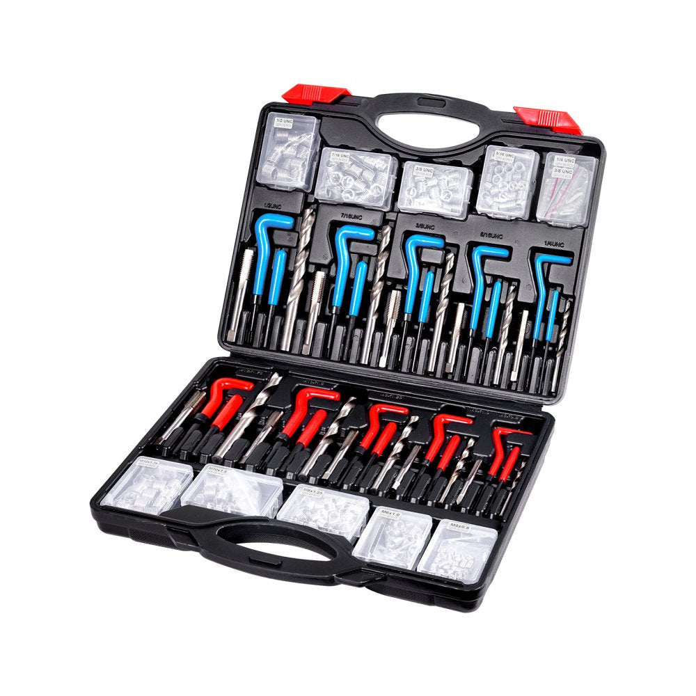 VEVOR Helicoil Thread Repair Kit 338-Piece SAE and Metric Rethreading Tool Kit