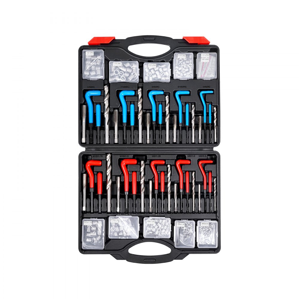 VEVOR Helicoil Thread Repair Kit 338-Piece SAE and Metric Rethreading Tool Kit