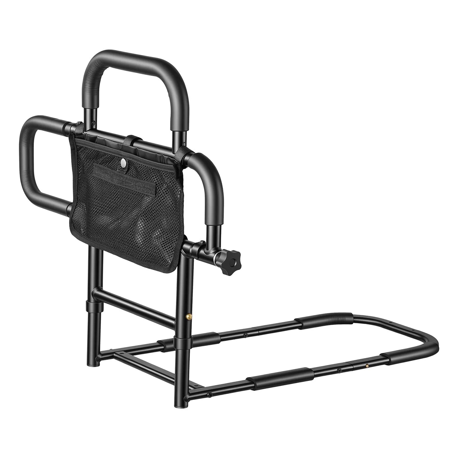 Foldable Bed Rail & Bedside Assist Support Rail for Seniors – Adjustable Dual-Handle, 300 lbs