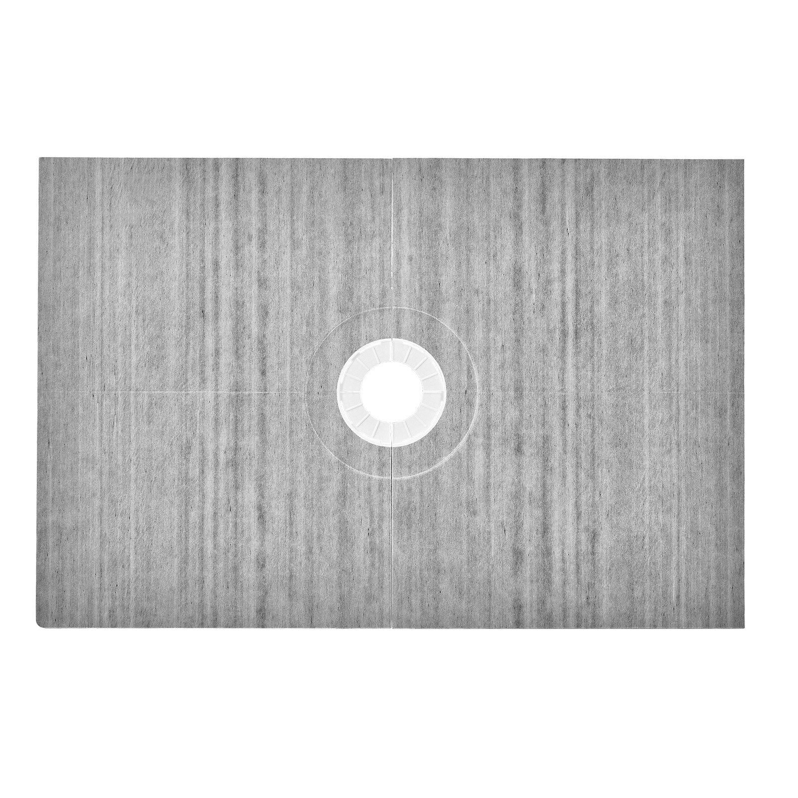 VEVOR Shower Curb Kit, 48"x72" Shower Pan Kit with 6.3" Central Drain, Lightweight EPS Shower Installation Kits with 2 Waterproof Cloths, Shower Pan Slope Sticks Fit for Bathroom