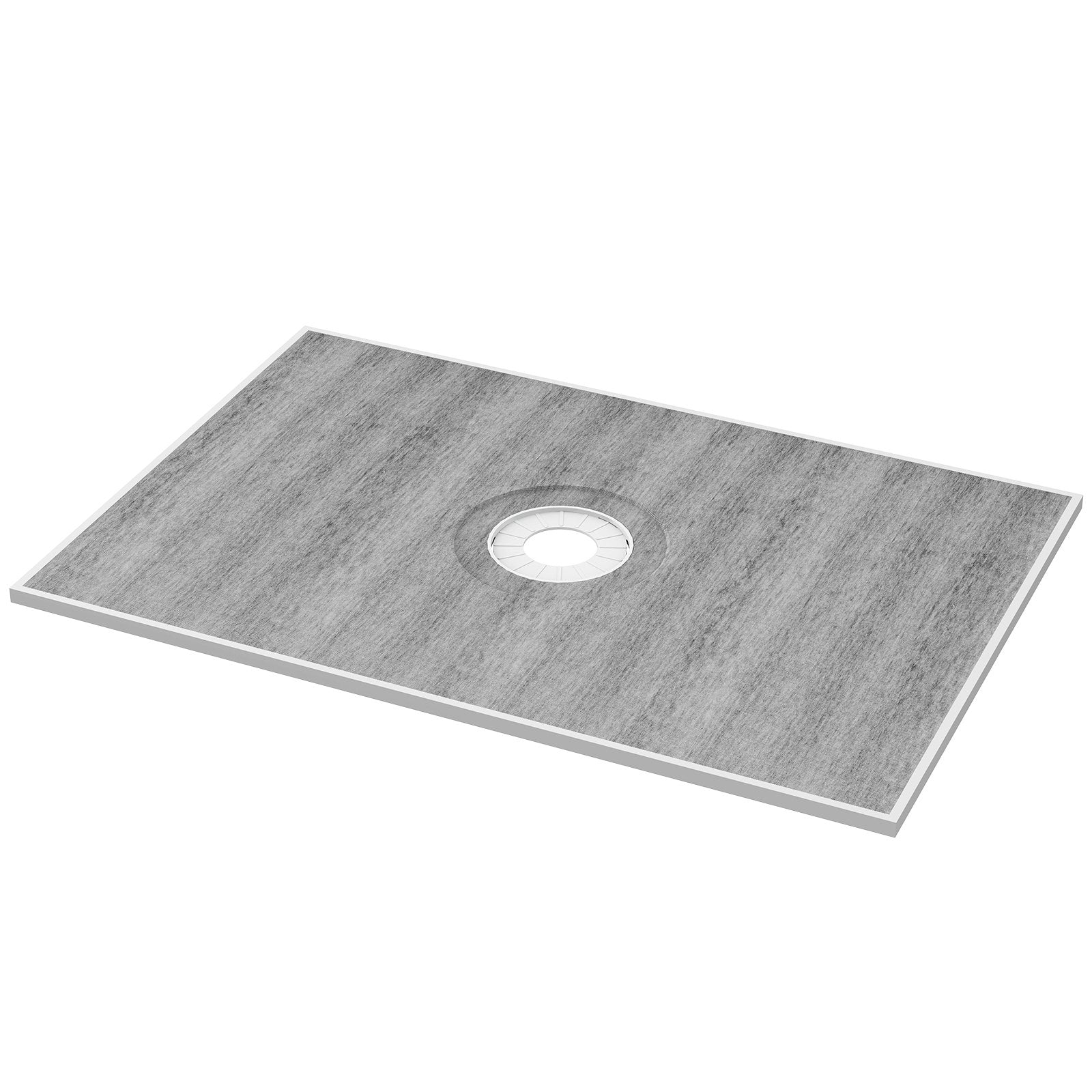 VEVOR Shower Curb Kit, 48"x72" Shower Pan Kit with 6.3" Central Drain, Lightweight EPS Shower Installation Kits with 2 Waterproof Cloths, Shower Pan Slope Sticks Fit for Bathroom
