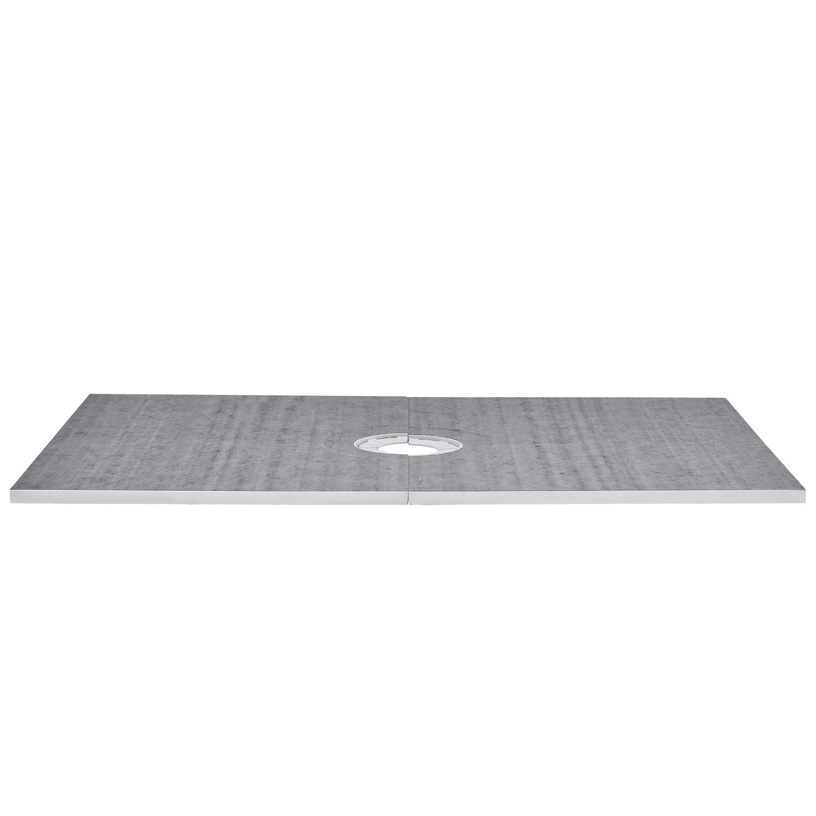 VEVOR Shower Curb Kit, 72"x72" Shower Pan Kit with 6.3" Central Drain, Lightweight EPS Shower Installation Kits with 2 Waterproof Cloths, Shower Pan Slope Sticks Fit for Bathroom