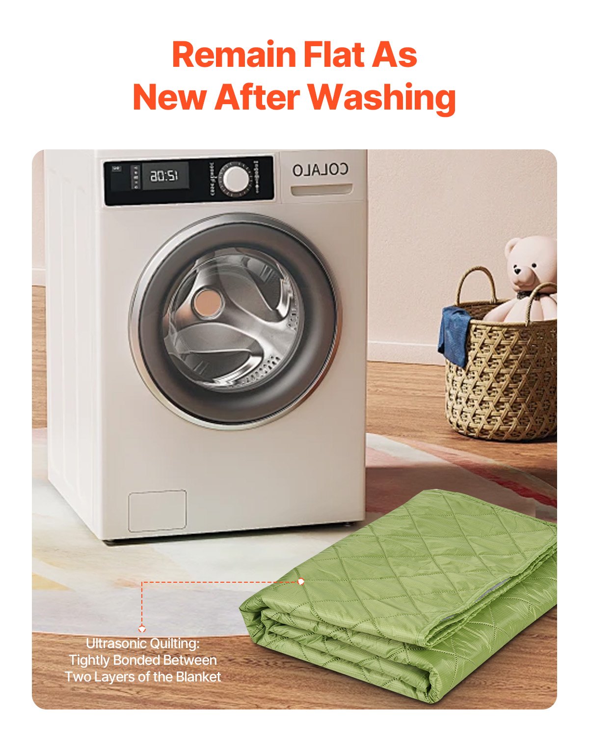 VEVOR Camping Blanket 82" x 55" Warm Stadium Blanket 330GSM Outdoor Travel