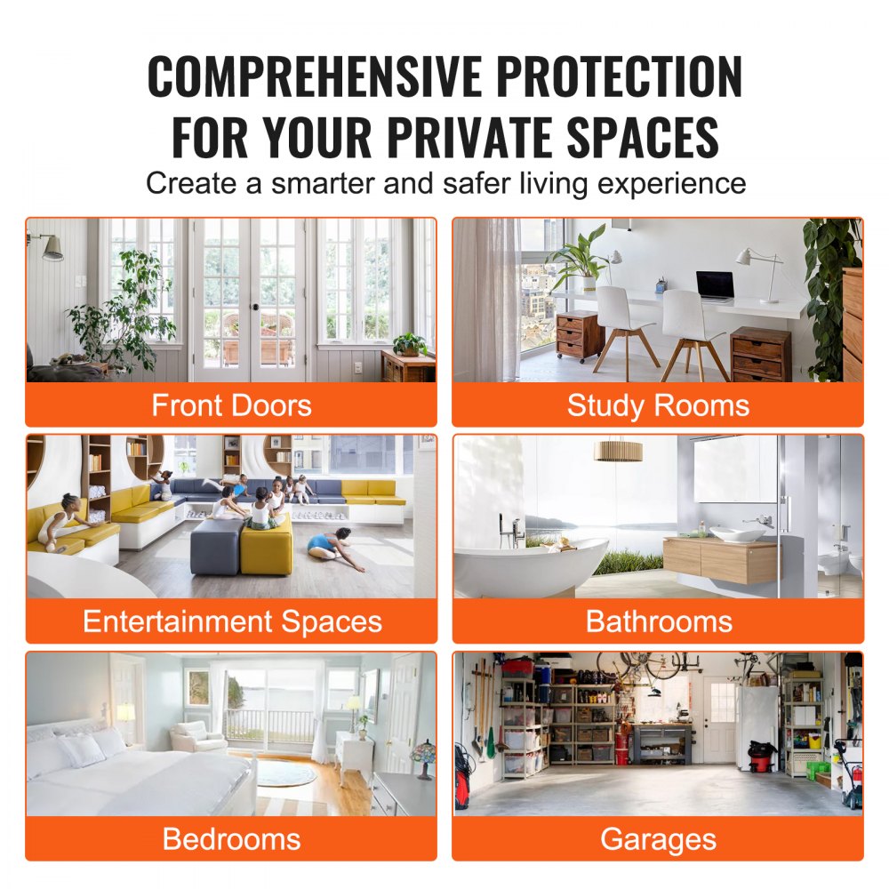 VEVOR Smart Lock, 5-in-1 Smart Door Knob, Fingerprint Deadbolt with App Control, Keyless Entry Door Lock with Handle, Bluetooth Smart Lock, Biometric Door Lock, Keypad Digital Door Lock for Front Door