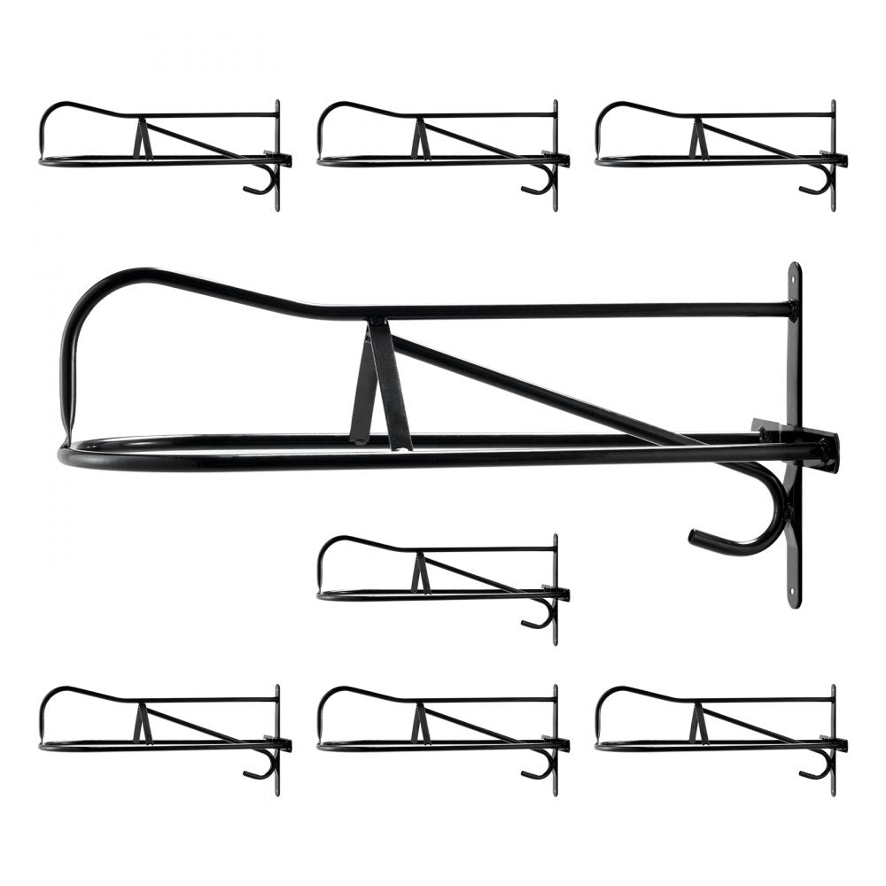 VEVOR Wall Mount Saddle Rack with Pad Bar 8 Packs Horse Saddle Rack Stand