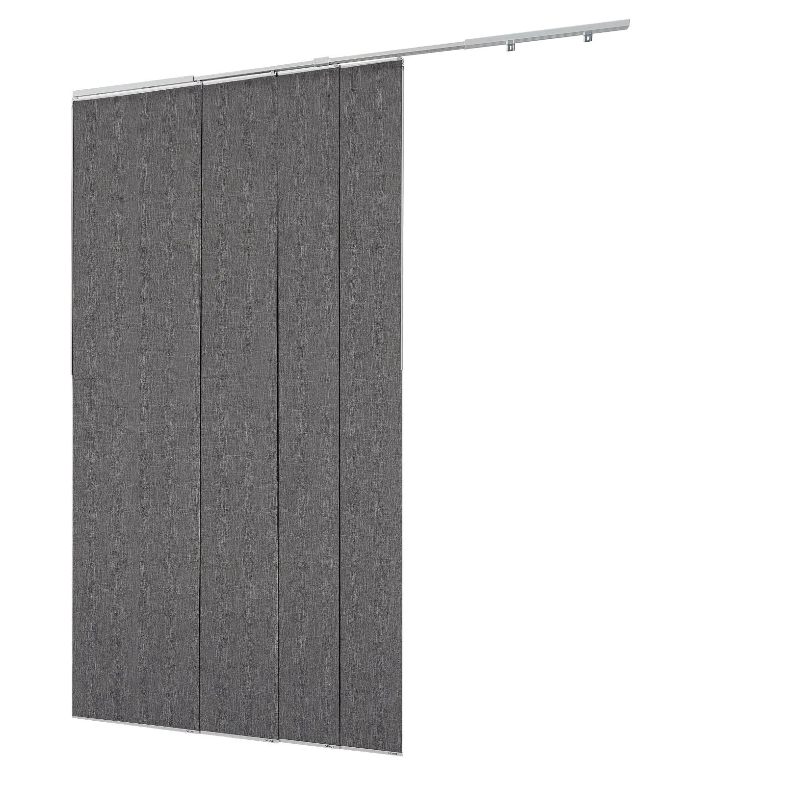VEVOR Panel Track Blinds Extendable Track 45.8 in to 86 in W Trimmable Dark Gray