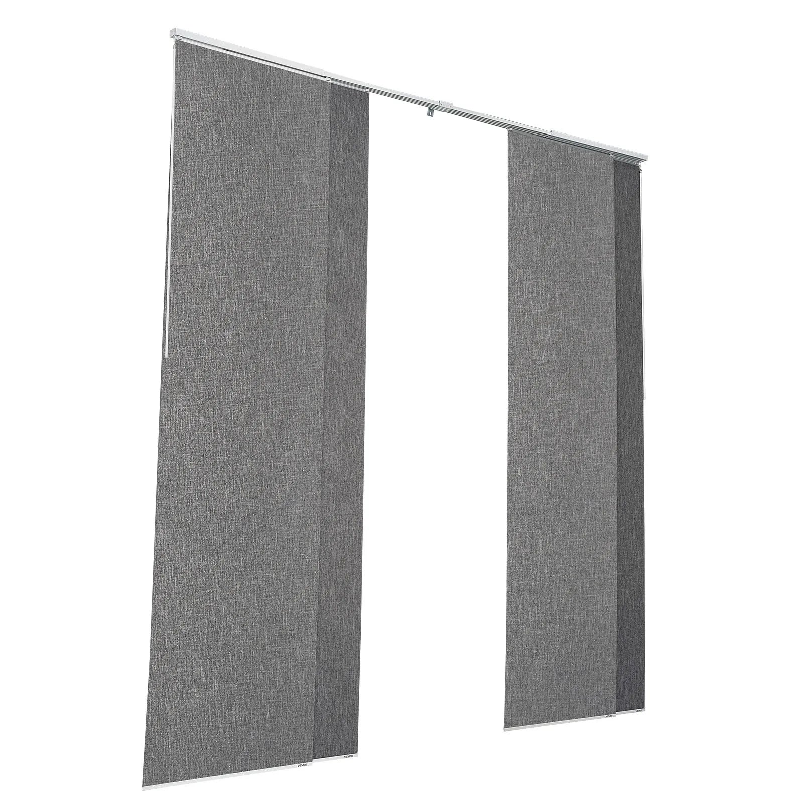 VEVOR Panel Track Blinds Extendable Track 45.8 in to 86 in W Trimmable Dark Gray
