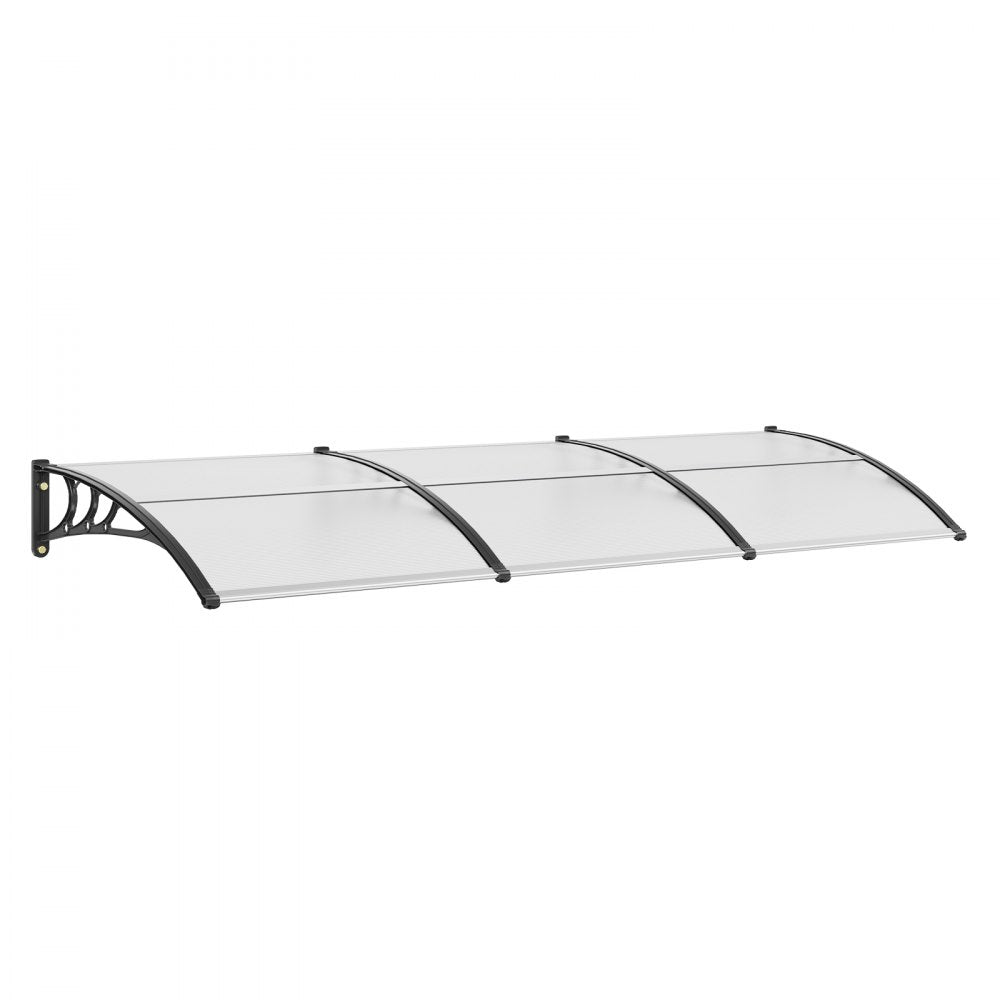VEVOR Window Door Awning Canopy, 38" x 117" Door Canopy Exterior, UF50+ PC Sunshade Sheet Awnings, Outdoor Patio Awning Sun Shade, Transparent, Waterproof, for Sun Shutter, Rain, UV, Snow Protection