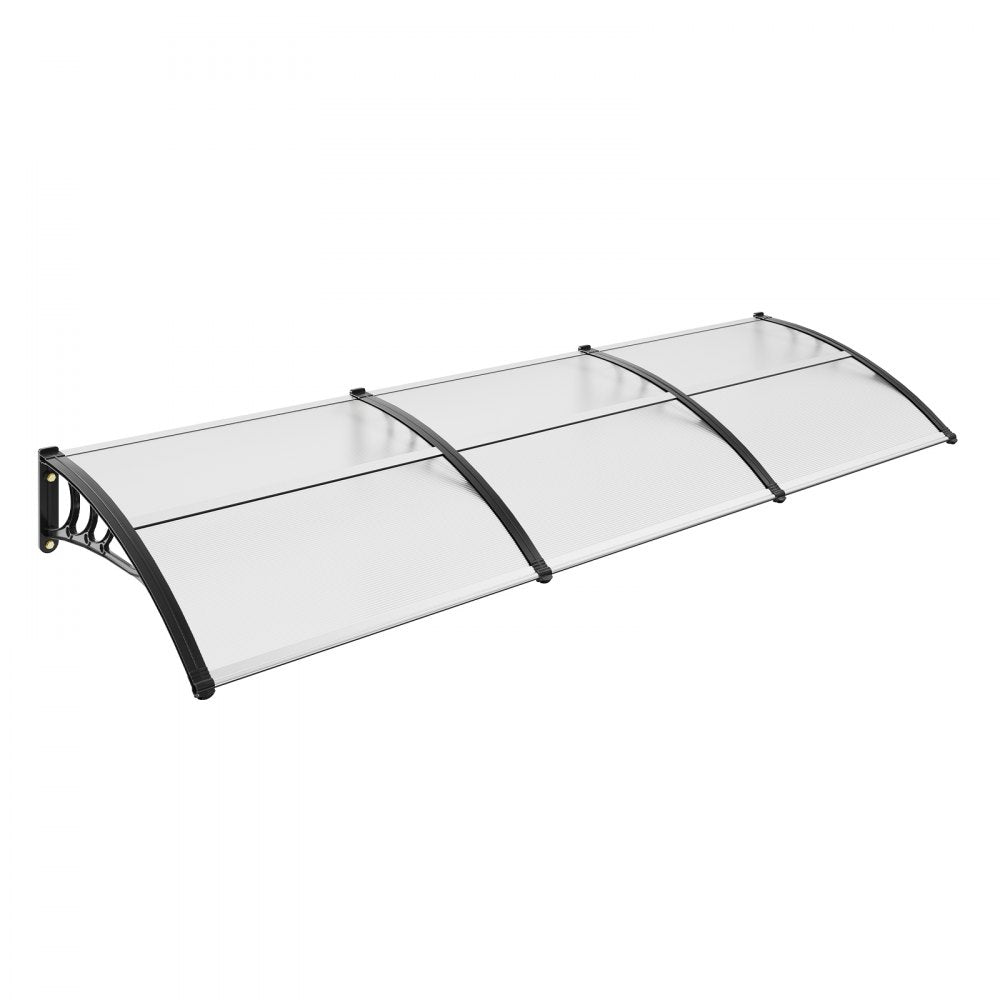 VEVOR Window Door Awning Canopy, 38" x 117" Door Canopy Exterior, UF50+ PC Sunshade Sheet Awnings, Outdoor Patio Awning Sun Shade, Transparent, Waterproof, for Sun Shutter, Rain, UV, Snow Protection