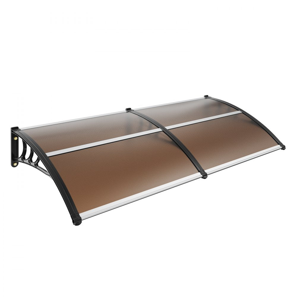 VEVOR Window Door Awning Canopy 80" x 40", UPF 50+ Polycarbonate Entry Door Outdoor Window Awning Exterior, Front Door Overhang Awning for Sun Shutter, UV, Rain, Snow Protection, Hollow Sheet