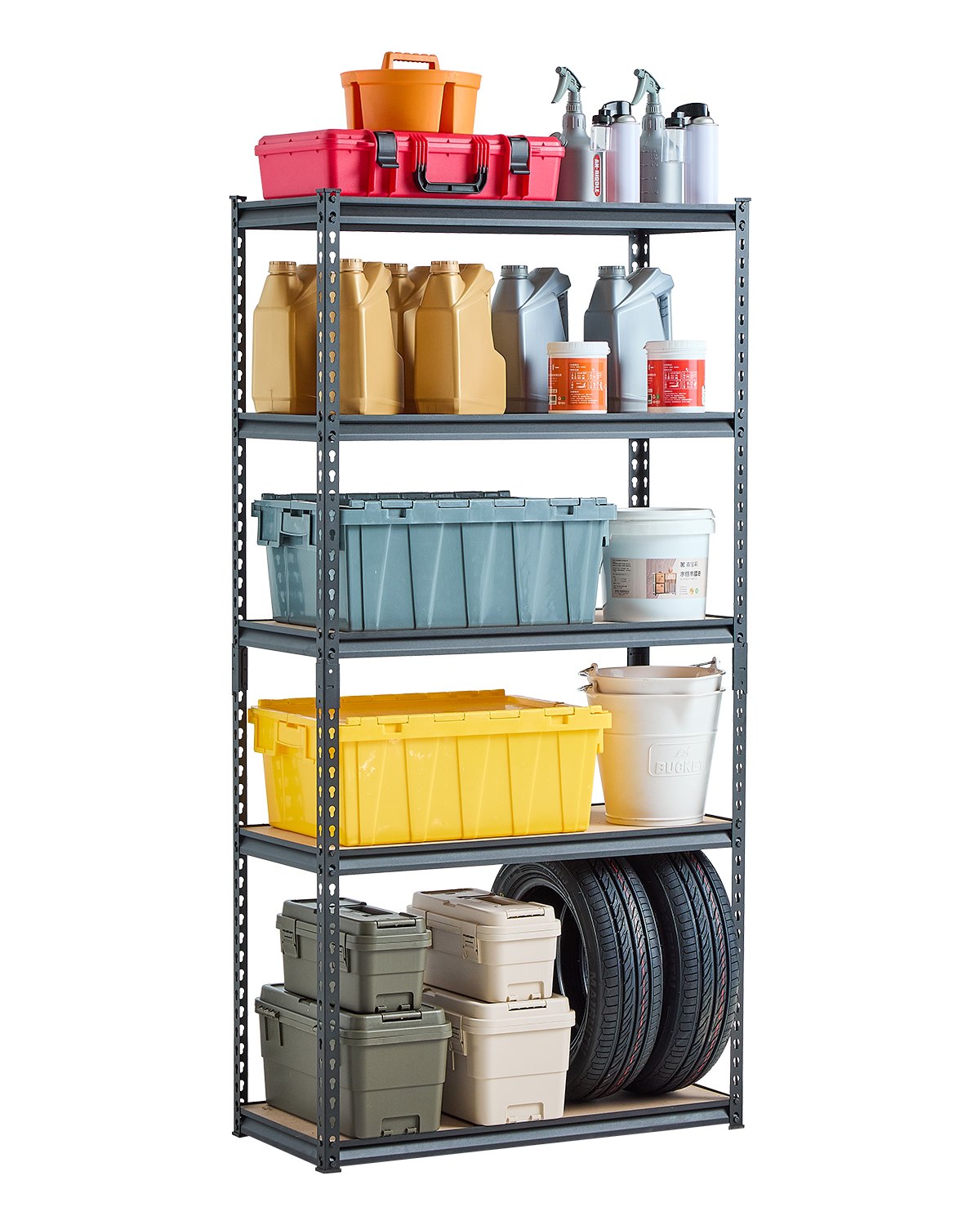 VEVOR Storage Shelves 16" D x 36" W x 71.4" H 5-tier Garage Storage Shelving