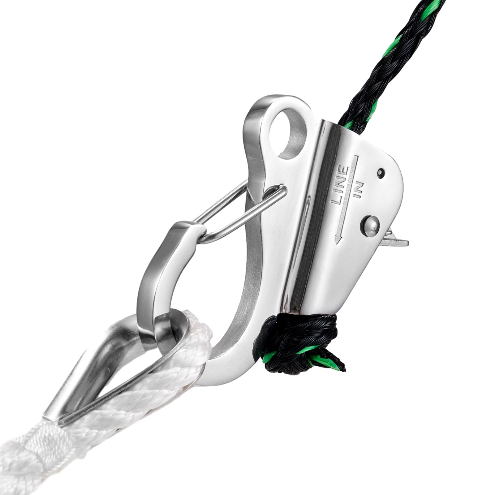 VEVOR Boat Anchor Hook, 304 Stainless Steel Slide Anchor, Knotless Anchor System with Quick Release, Boat Anchor Hook Clips for 3/8" - 5/8" Boat Anchor Rope, Easy to Use, Holds 3700 LBS