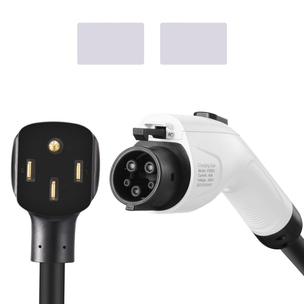 VEVOR Level 2 Electric Vehicle Charging Station, 0-40A Adjustable, 9.6 kW 240V NEMA 1-50 Plug Smart EV Charger with WiFi, 22-Foot TPE Charging Cable for Indoor/Outdoor Use, ETL & Energy Star Certified