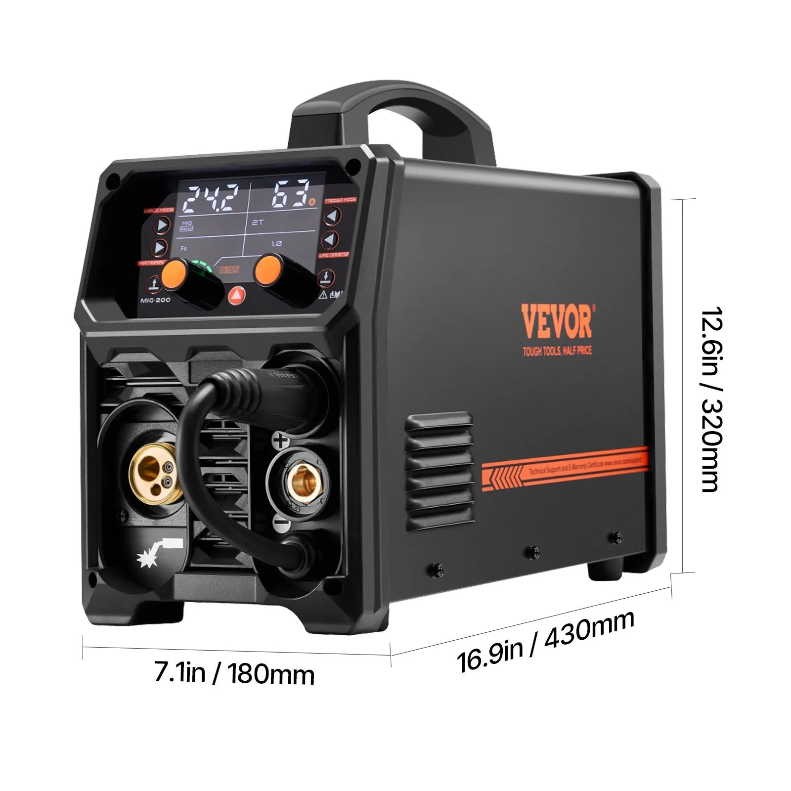 VEVOR MIG Welder 200A Welder Machine 4-in-1 Gas MIG/Flux Core MIG/Stick/Lift TIG
