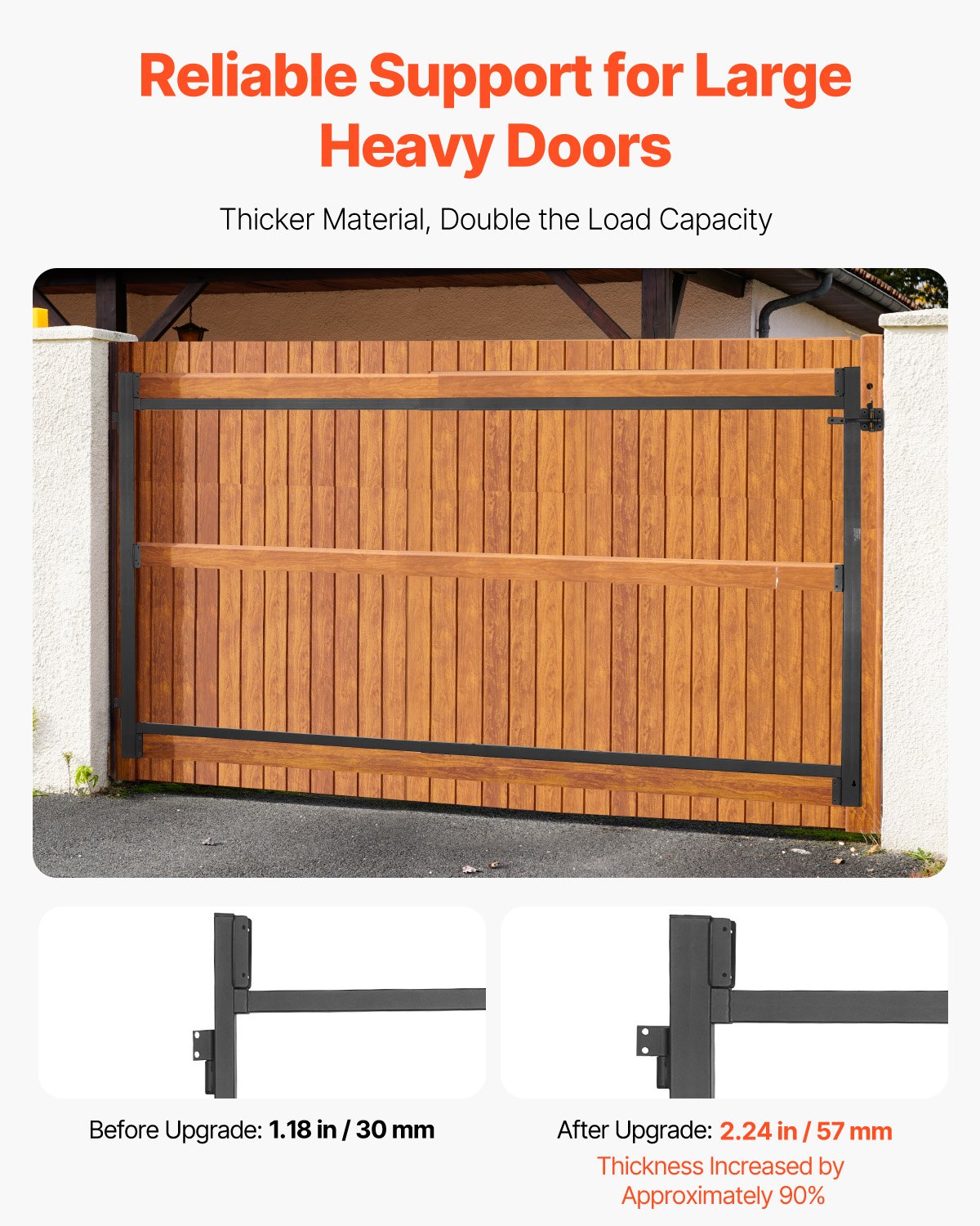 VEVOR Gate Building Kit Fits 60 to 96 in Wide Openings 4 to 5 ft High Fence