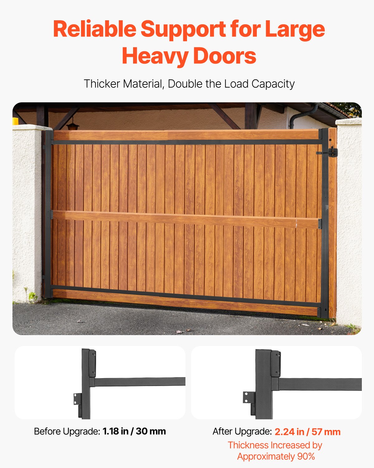 VEVOR Gate Building Kit Fits 60 to 96 in Wide Openings 6 to 7 ft High Fence