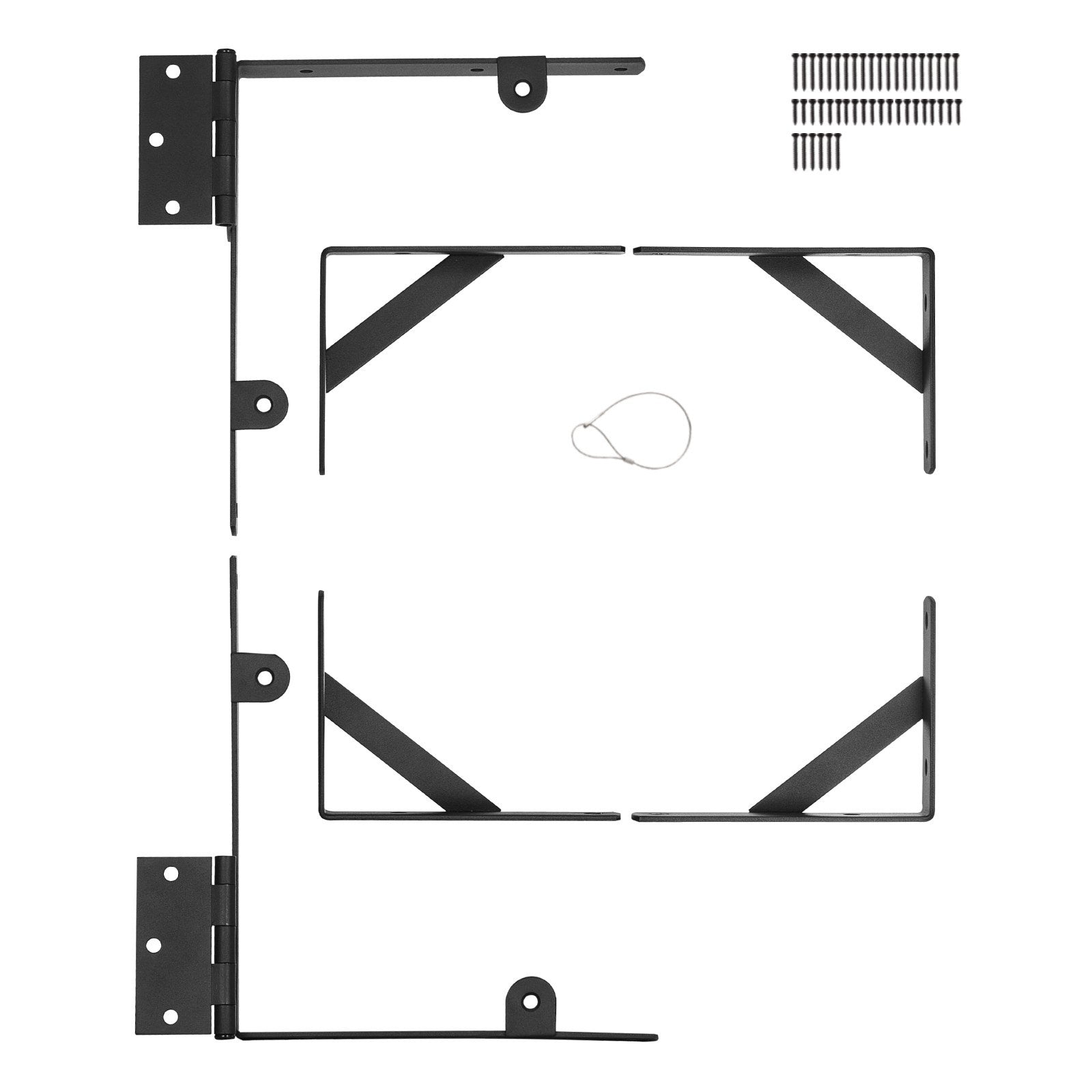 VEVOR Gate Corner Brace Bracket Anti Sag Gate Frame Hardware Kit Iron Black