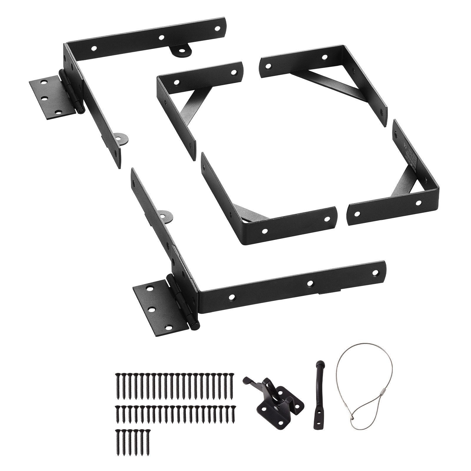 VEVOR Gate Corner Brace Bracket Anti Sag Gate Frame Hardware Kit Iron Black