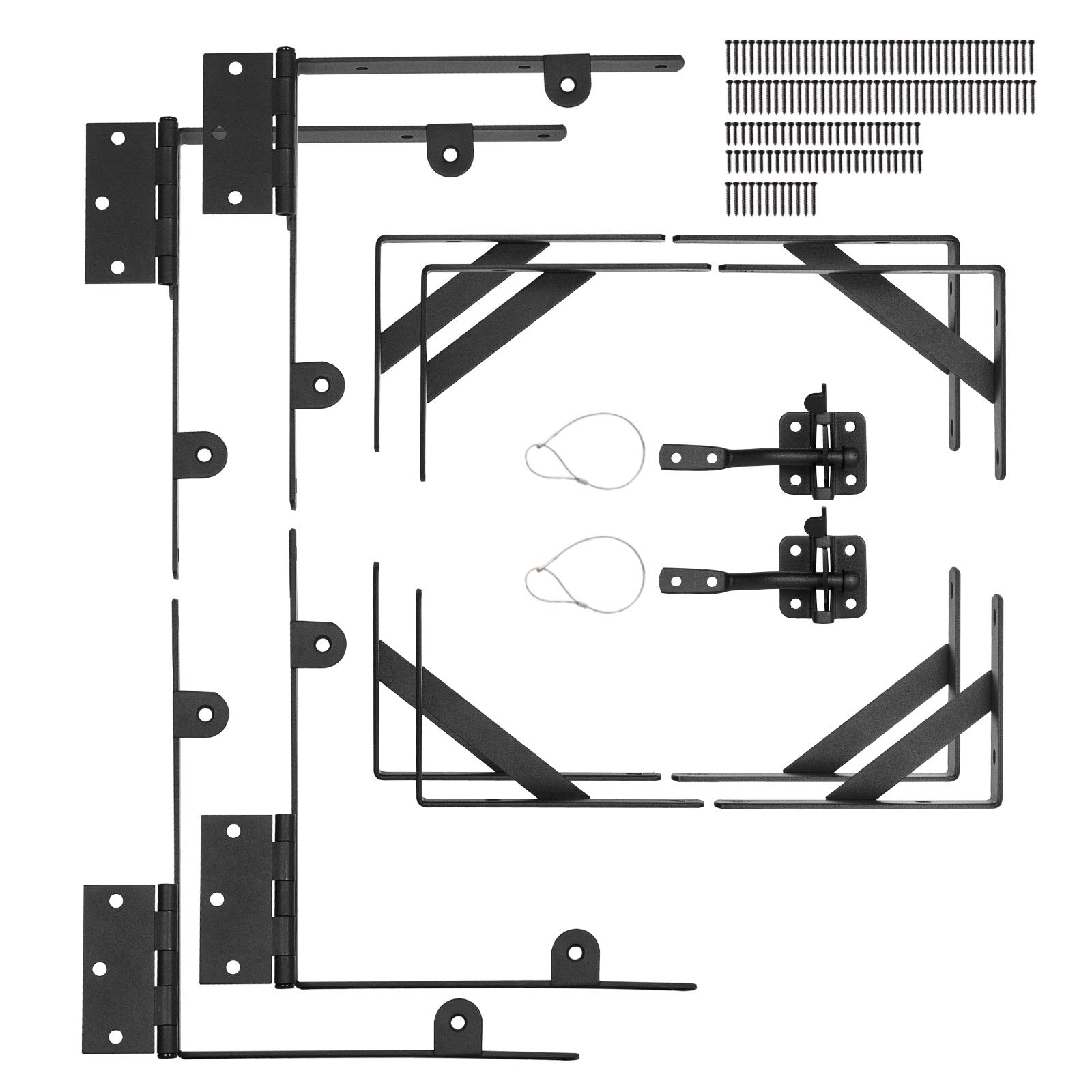 VEVOR Gate Corner Brace Bracket 2 Sets Anti Sag Gate Frame Hardware Kit Black