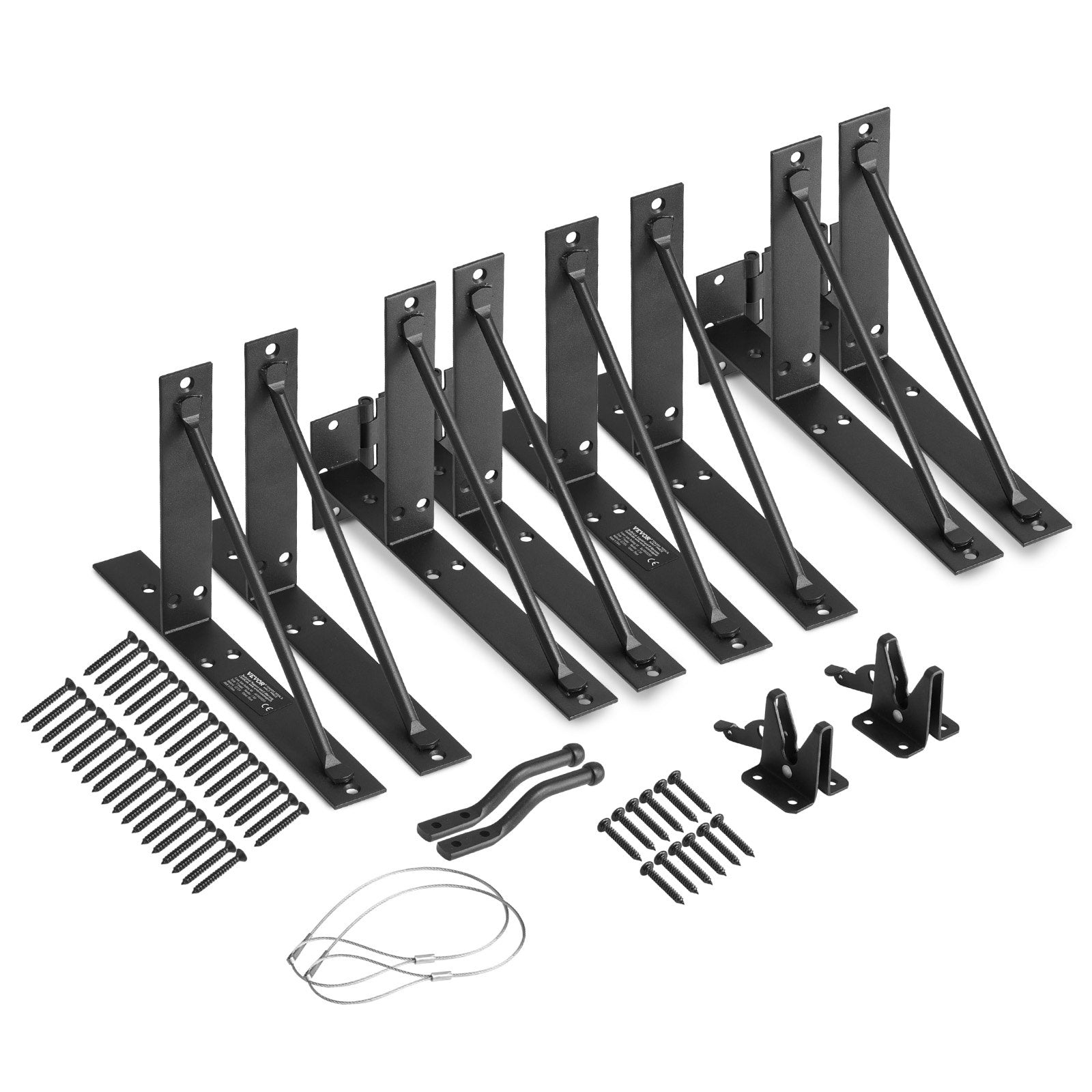 VEVOR Gate Corner Brace Bracket 2 Sets Anti Sag Gate Frame Hardware Kit Iron