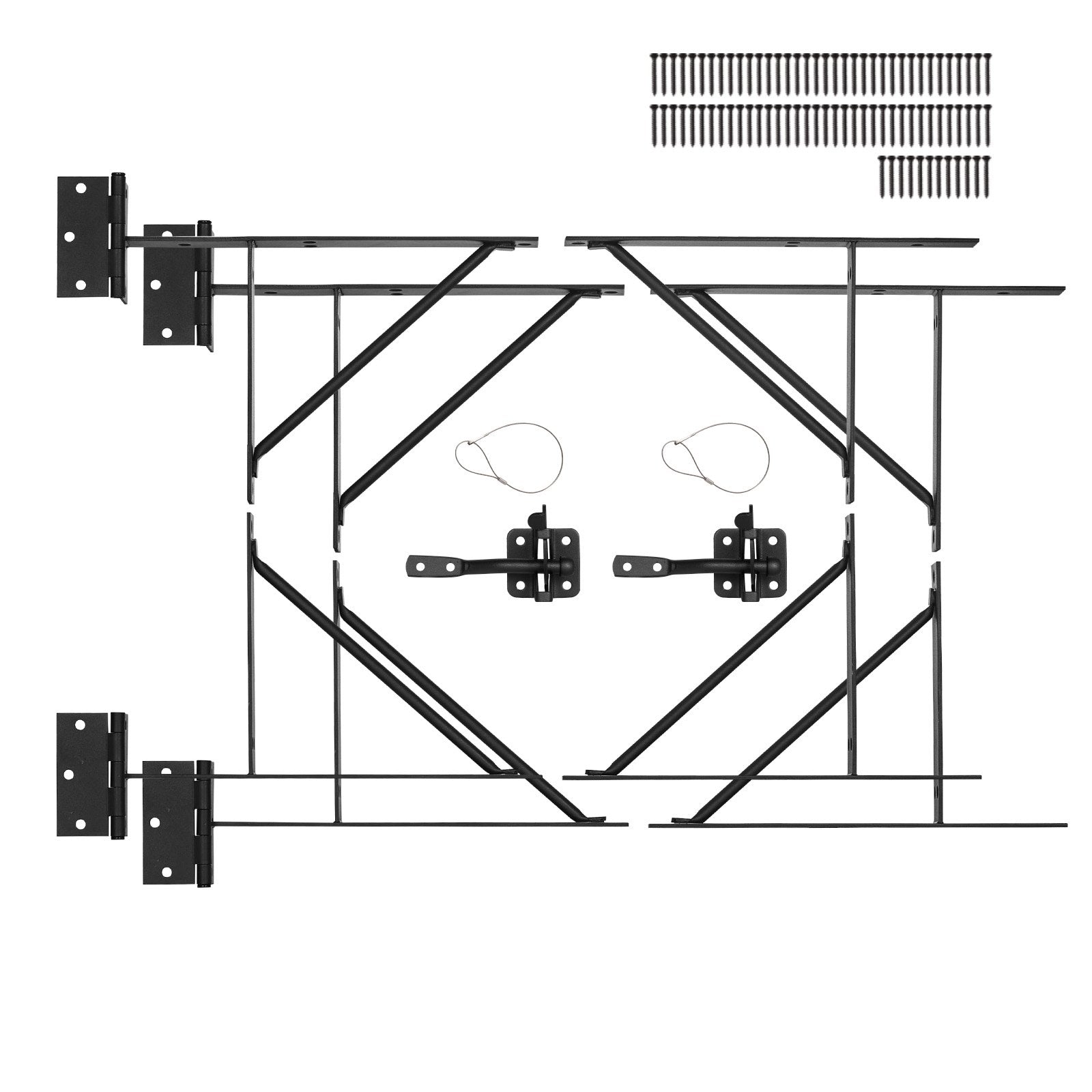 VEVOR Gate Corner Brace Bracket 2 Sets Anti Sag Gate Frame Hardware Kit Iron