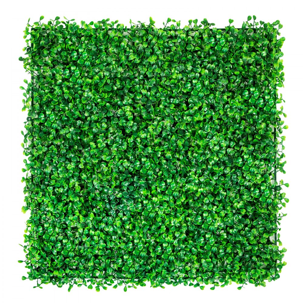 VEVOR Artificial Boxwood Panel UV 6pcs Boxwood Hedge Wall Panels, Artificial Grass Backdrop Wall 20" X 20" 4 cm Green Grass Wall, Fake Hedge for Decor Privacy Fence Indoor, Outdoor Garden Backyard