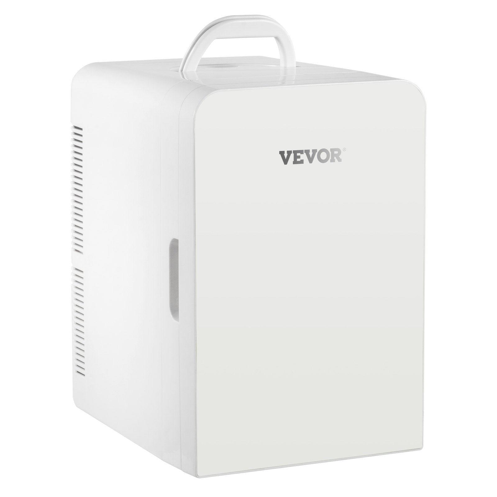 VEVOR Mini Fridge, 15 Liter Portable Cooler Warmer, Skincare Fridge White, Compact Refrigerator, Lightweight Beauty Fridge, for Bedroom Office Car Boat Dorm Skincare (110V/12V)