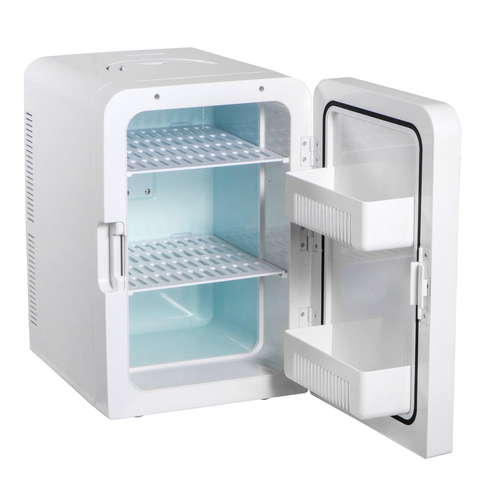 VEVOR Mini Fridge, 15 Liter Portable Cooler Warmer, Skincare Fridge White, Compact Refrigerator, Lightweight Beauty Fridge, for Bedroom Office Car Boat Dorm Skincare (110V/12V)