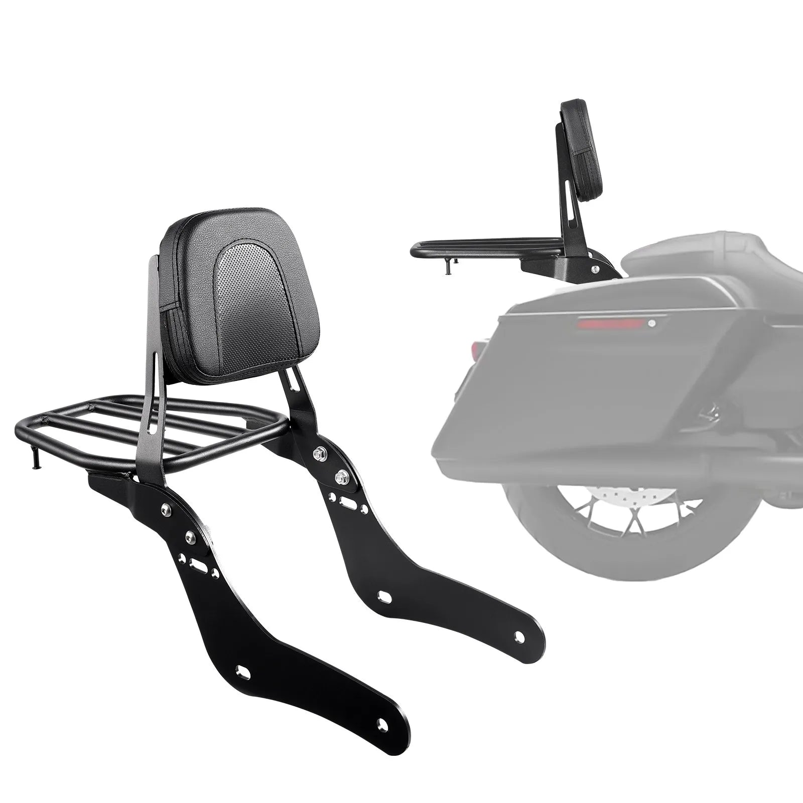 VEVOR Motorcycle Backrest Sissy Bar with Luggage Rack for Honda Rebel 2017-2022