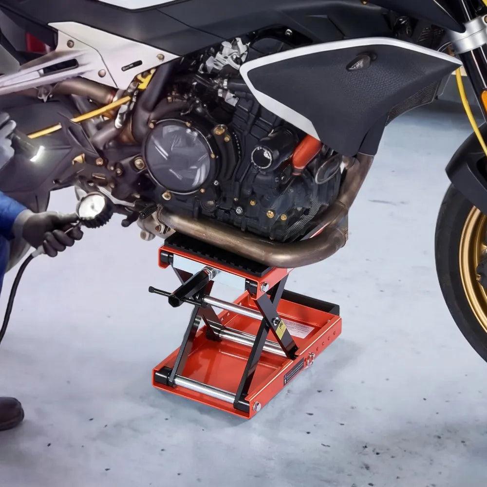 VEVOR Motorcycle Scissor Lift Jack, 1500 lbs Capacity with Lock Pin and Steel Hoist for Touring Motorcycles