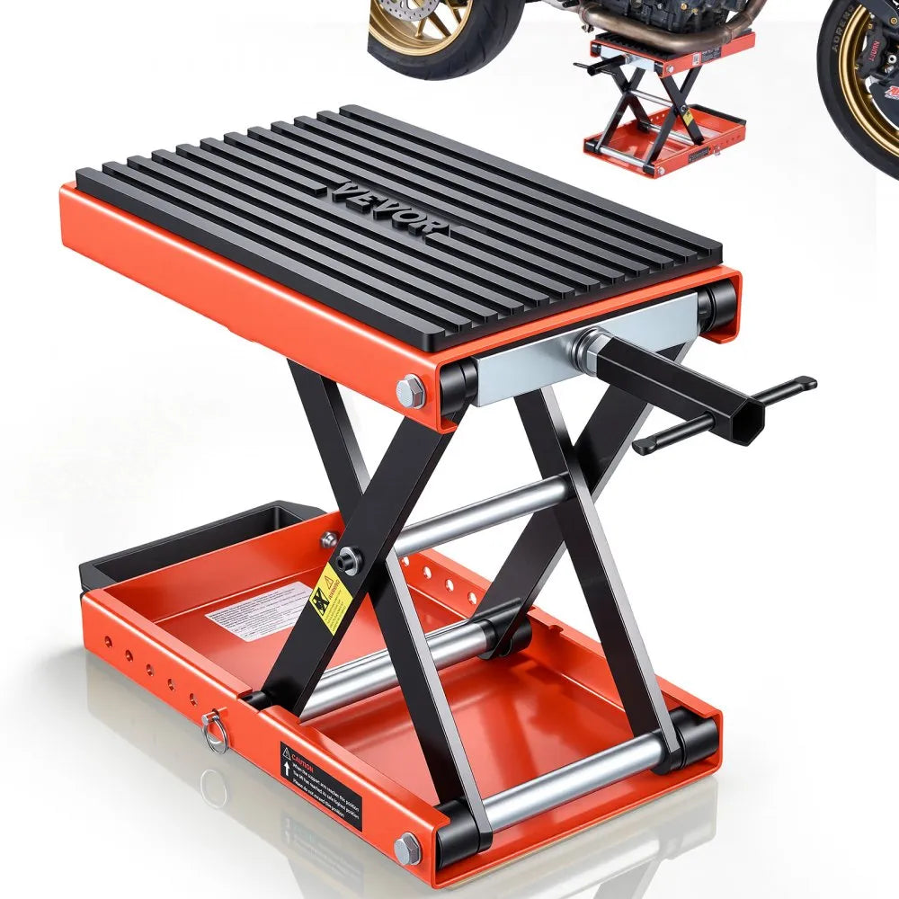 VEVOR Motorcycle Scissor Lift Jack, 1500 lbs Capacity with Lock Pin and Steel Hoist for Touring Motorcycles