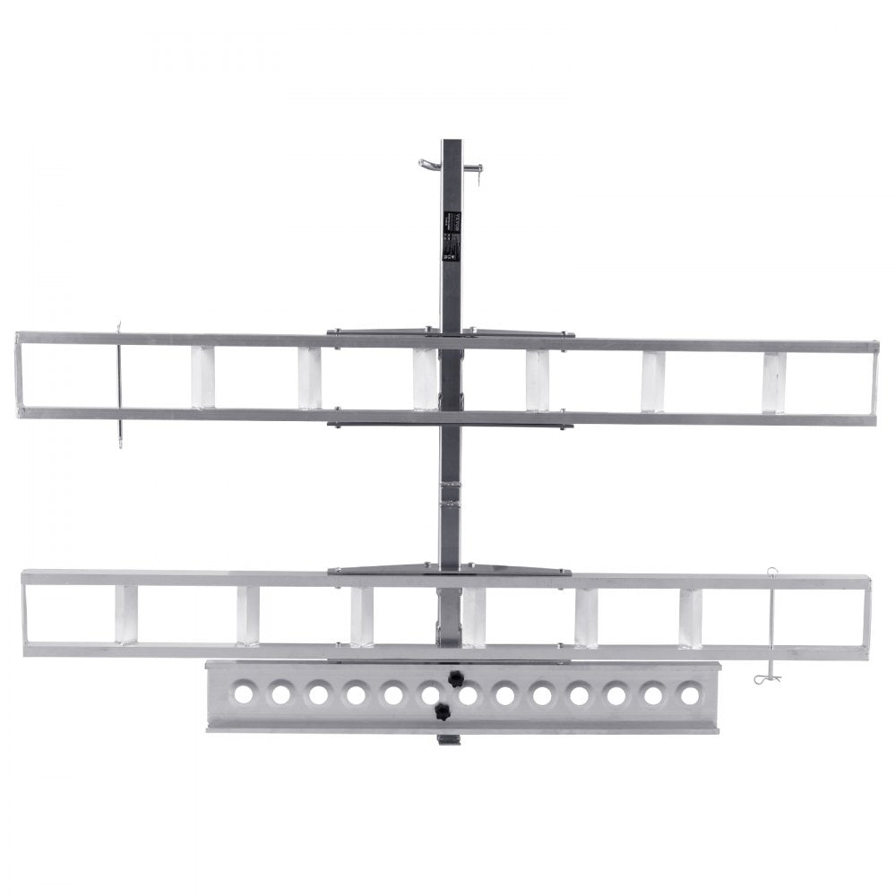 VEVOR Motorcycle Carrier, 2-Bike 600 LBS Aluminum Motorcycle Carrier Hitch Mount, Loading Ramp, Scooter Dirt Bike Trailer Hauler, Ratchet Straps and Stabilizer, for Car, Truck with 2" Hitch Receiver