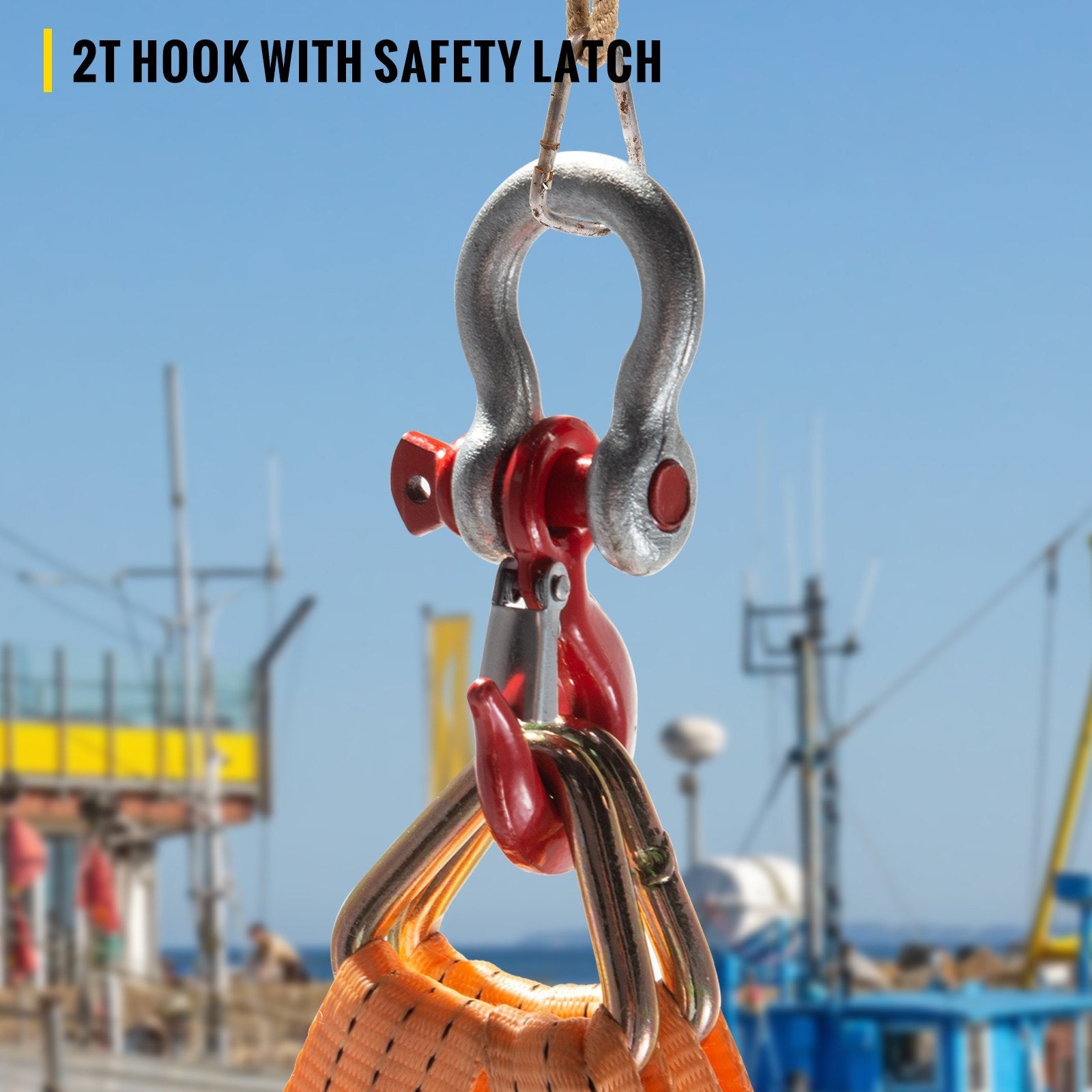 VEVOR Watercraft Lift Sling, 1000lbs Capacity Jet Ski Lift Sling, 39\'\' Watercraft Sling w/Heavy Duty Powder-Coated Steel Brackets, Polyester Lifting Straps for Personal Watercraft, PWC, Jet Ski