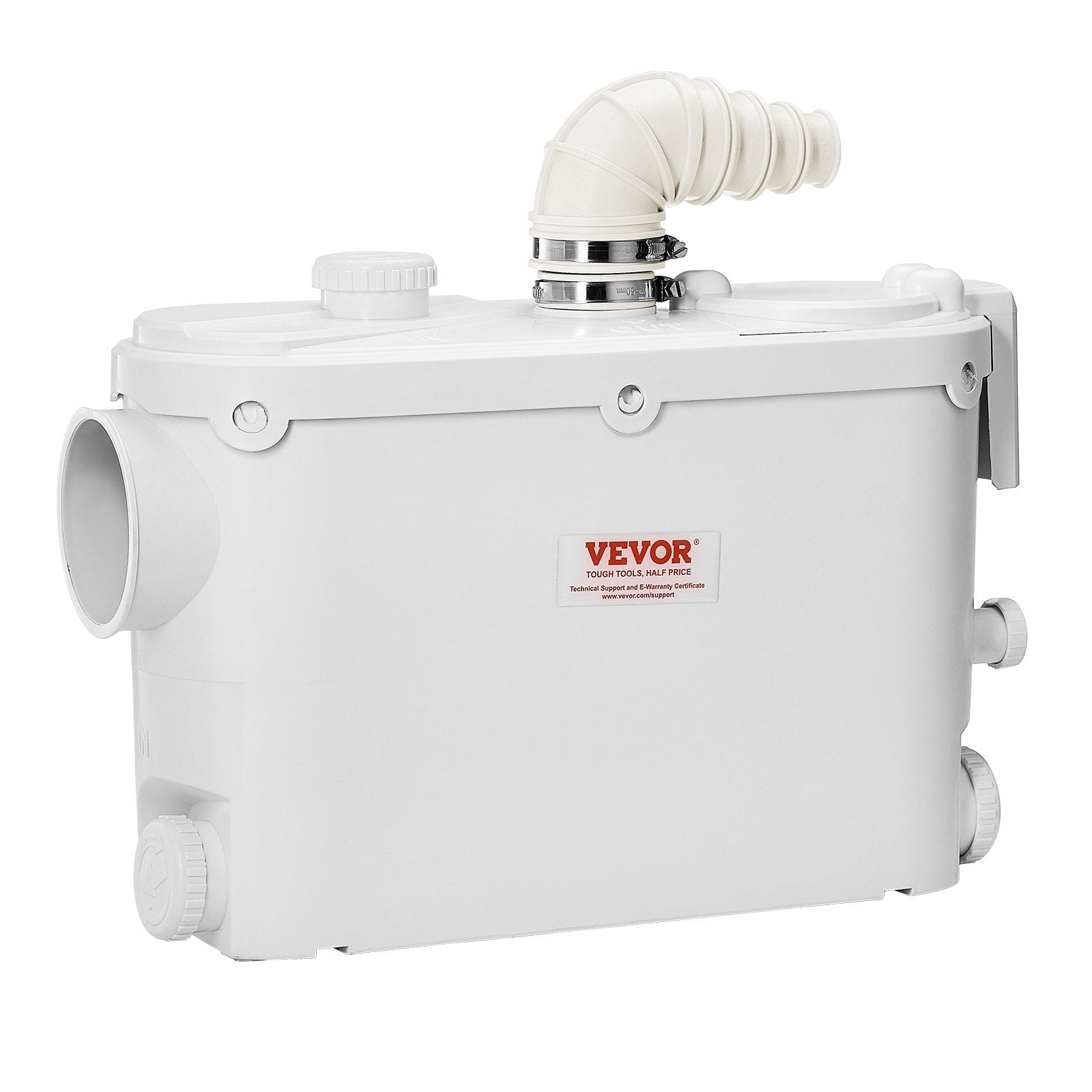 VEVOR Macerator Pump 500W 29 GPM Flow 26 ft Head Lift for Wall-Hung Toilet Sink