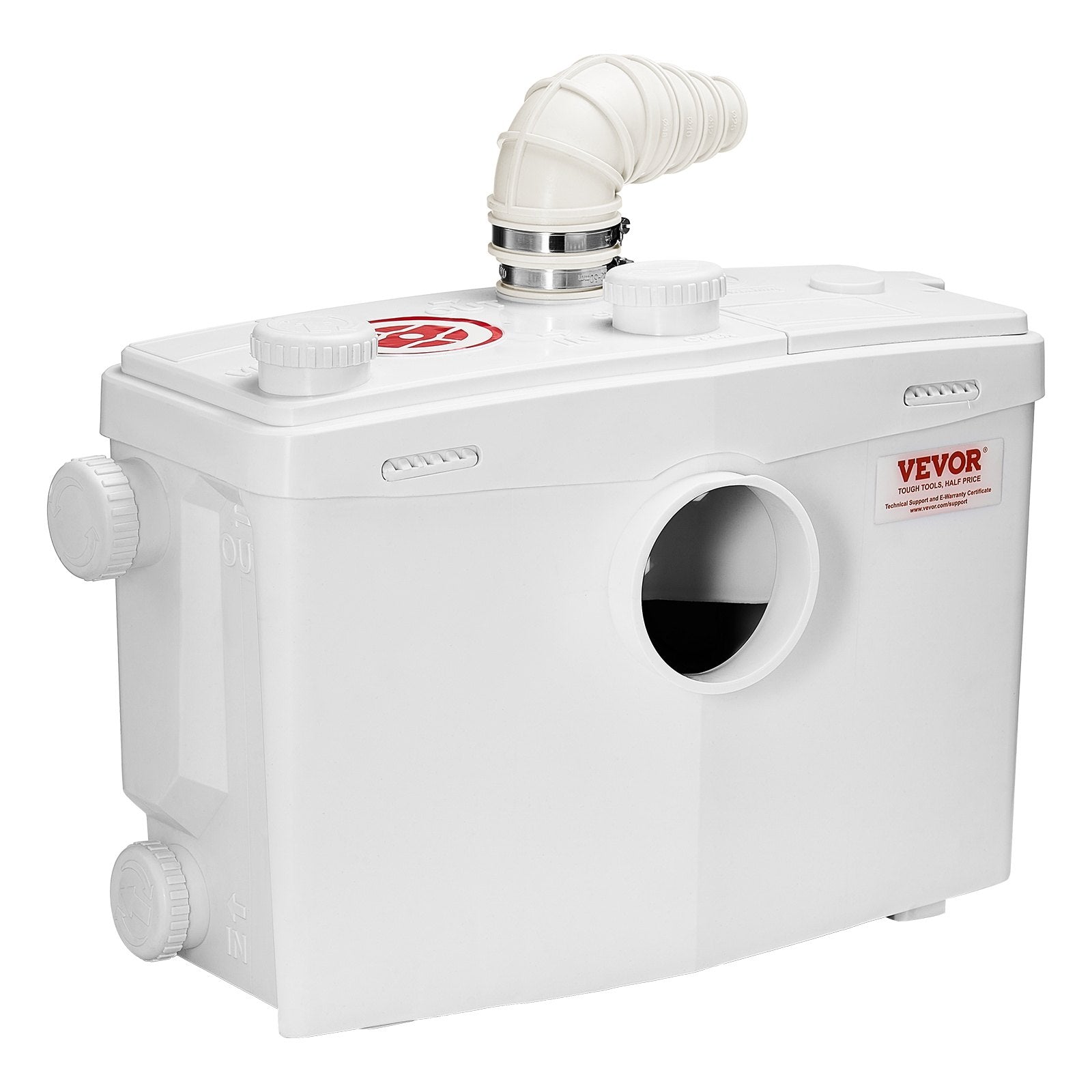 VEVOR Macerator Pump 1200W 48 GPM Flow 33 ft Head Lift for Toilet Basement Sink