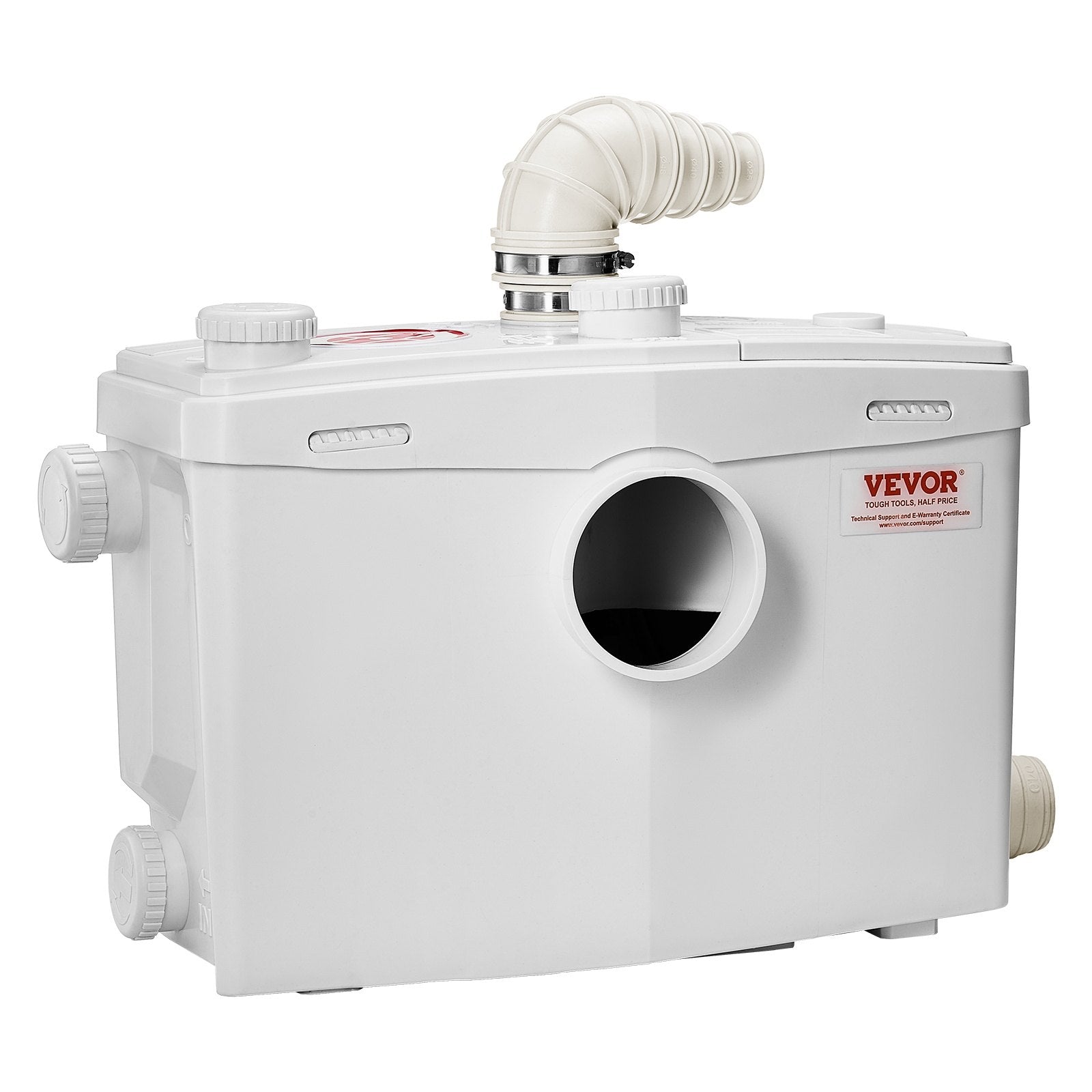 VEVOR Macerator Pump 1200W 48 GPM Flow 33 ft Head Lift for Toilet Basement Sink