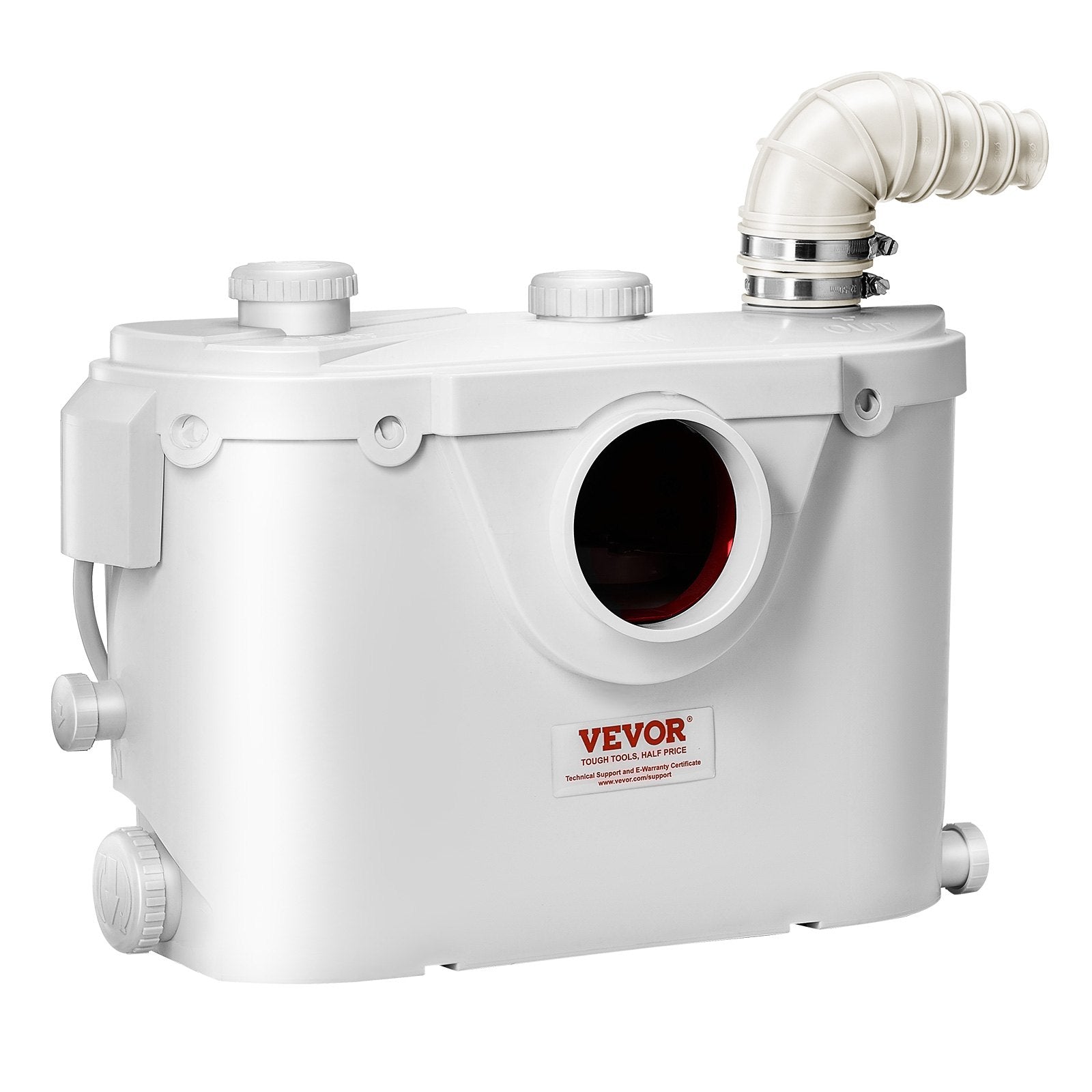 VEVOR Macerator Pump 500W 29 GPM Flow 26 ft Head Lift for Toilet Basement Sink