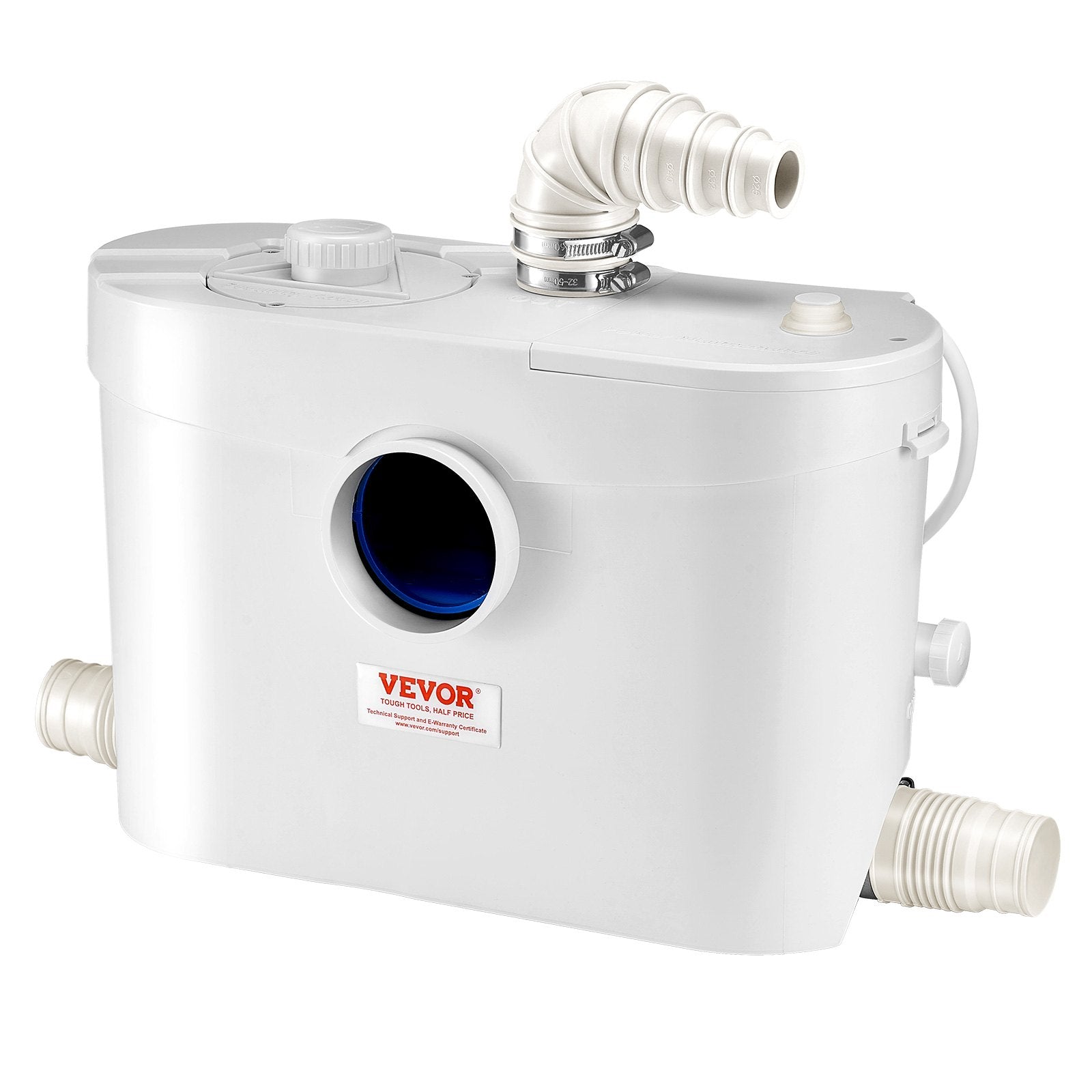 VEVOR Macerator Pump 900W 48 GPM Flow 40 ft Head Lift for Toilet Basement Sink