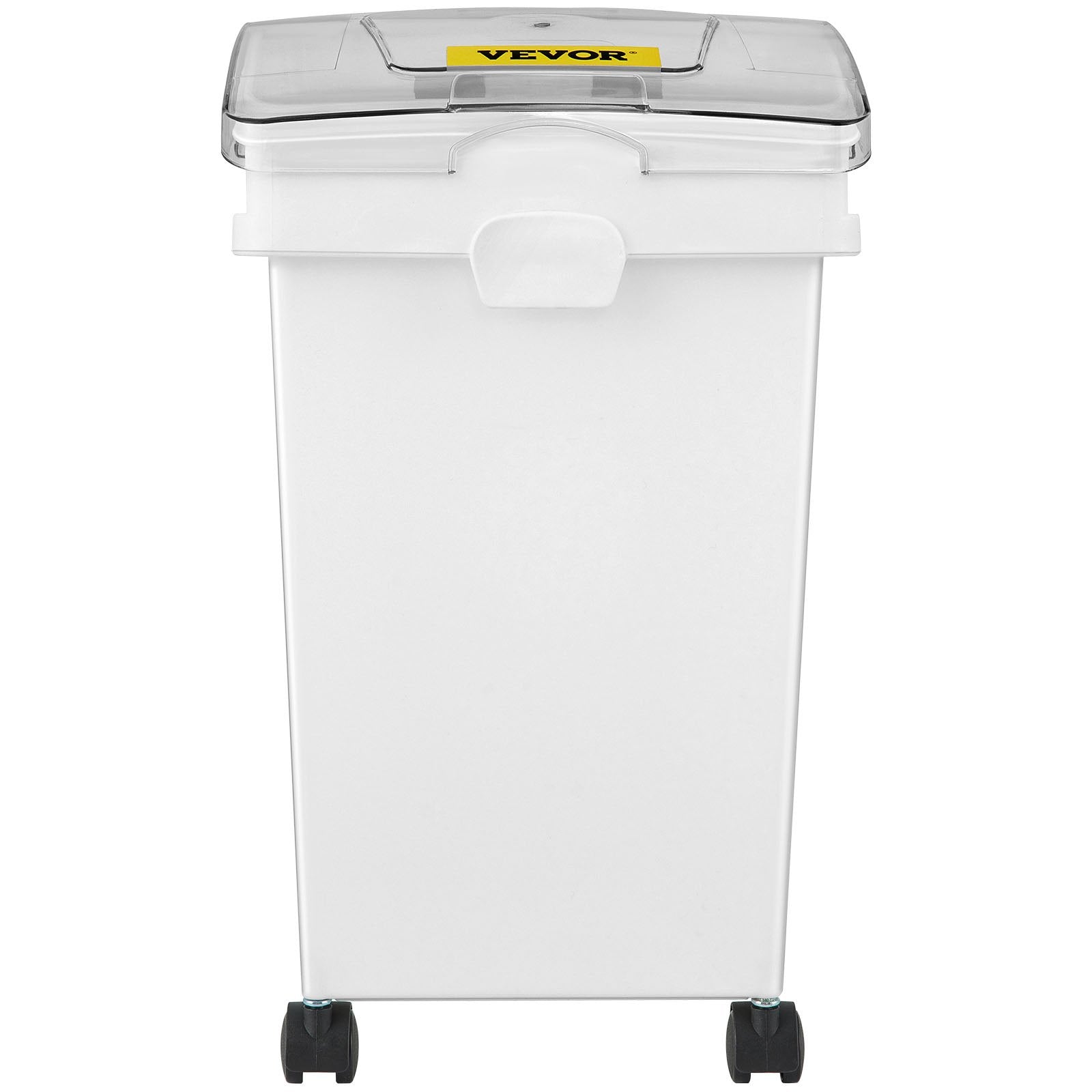 VEVOR Ingredient Bin, 6.6 Gallons Capacity Ingredient Storage Bin, 3 Pcs/Set, PP Material Flour Bins On Wheels, White Shelf Ingredient Bin with Scoop and Sliding Lid, Commercial Storage Bins