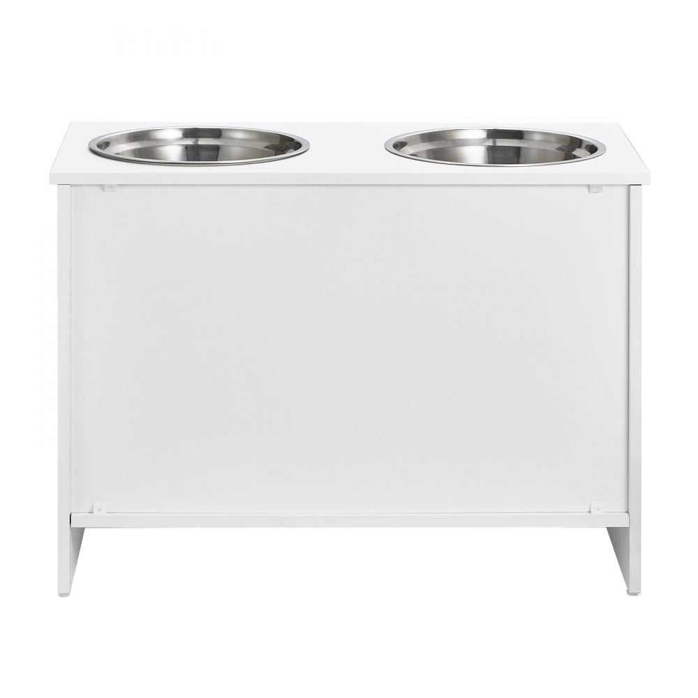 VEVOR Pet Feeding Station w/ 2 Elevated Dog Bowls Dog Food & Toy Storage Cabinet