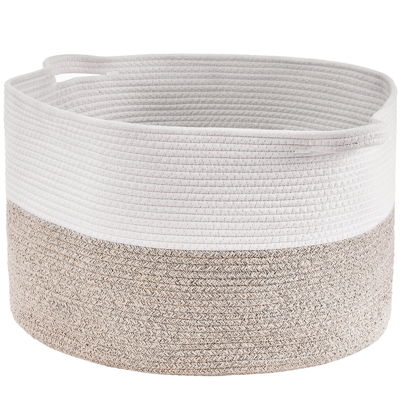 VEVOR Cotton Rope Storage Basket 87L Woven Blanket Basket 20 x 20 x 14 in