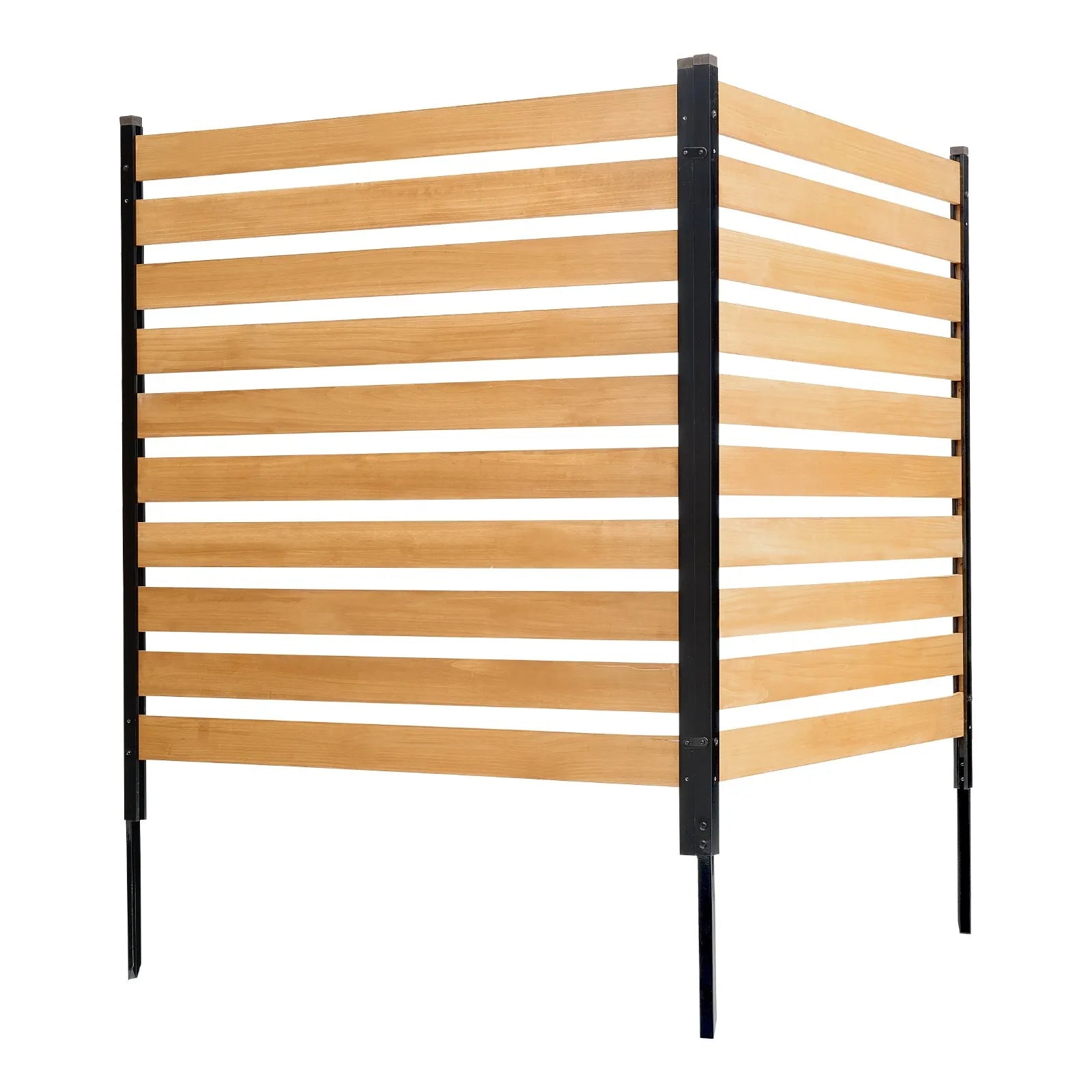VEVOR Wood Privacy Fence 2 Panels Slatted Air Conditioner Fence 38" W x 42" L