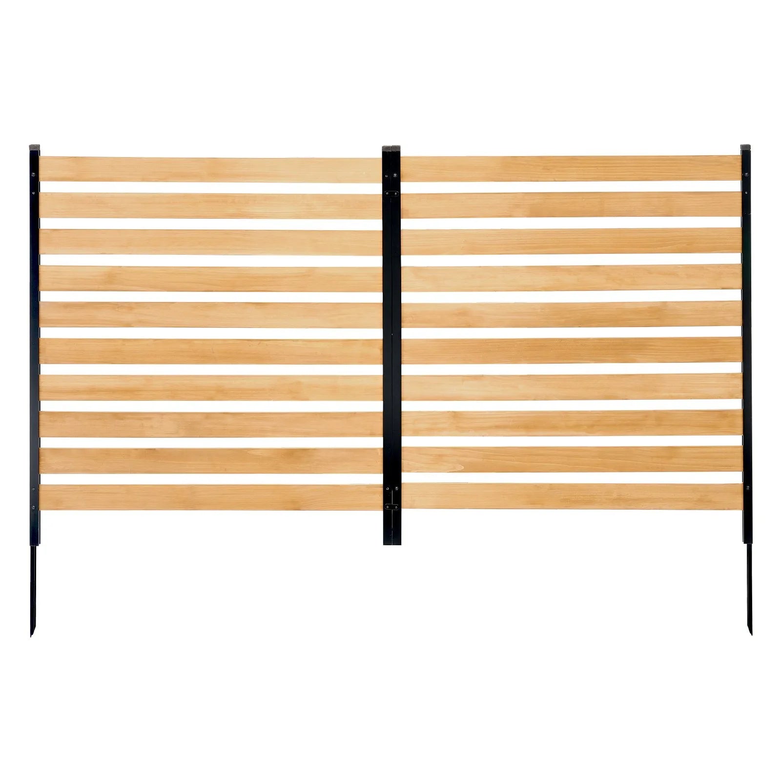 VEVOR Wood Privacy Fence 2 Panels Slatted Air Conditioner Fence 38" W x 42" L