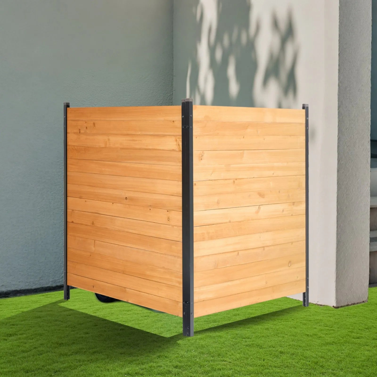VEVOR Wooden Privacy Fence 2 Panels Solid Air Conditioner Fence 38" W x 42" L