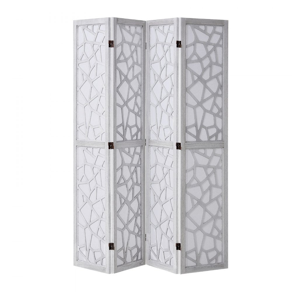 VEVOR Wood Room Divider Wooden Screen 4 Panel Room Separation Privacy Screen