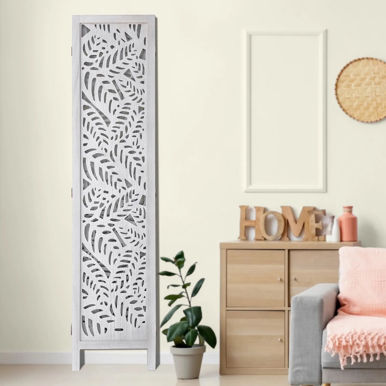 VEVOR Wood Room Divider Wooden Screen 6 Panel for Room Separation Home Office