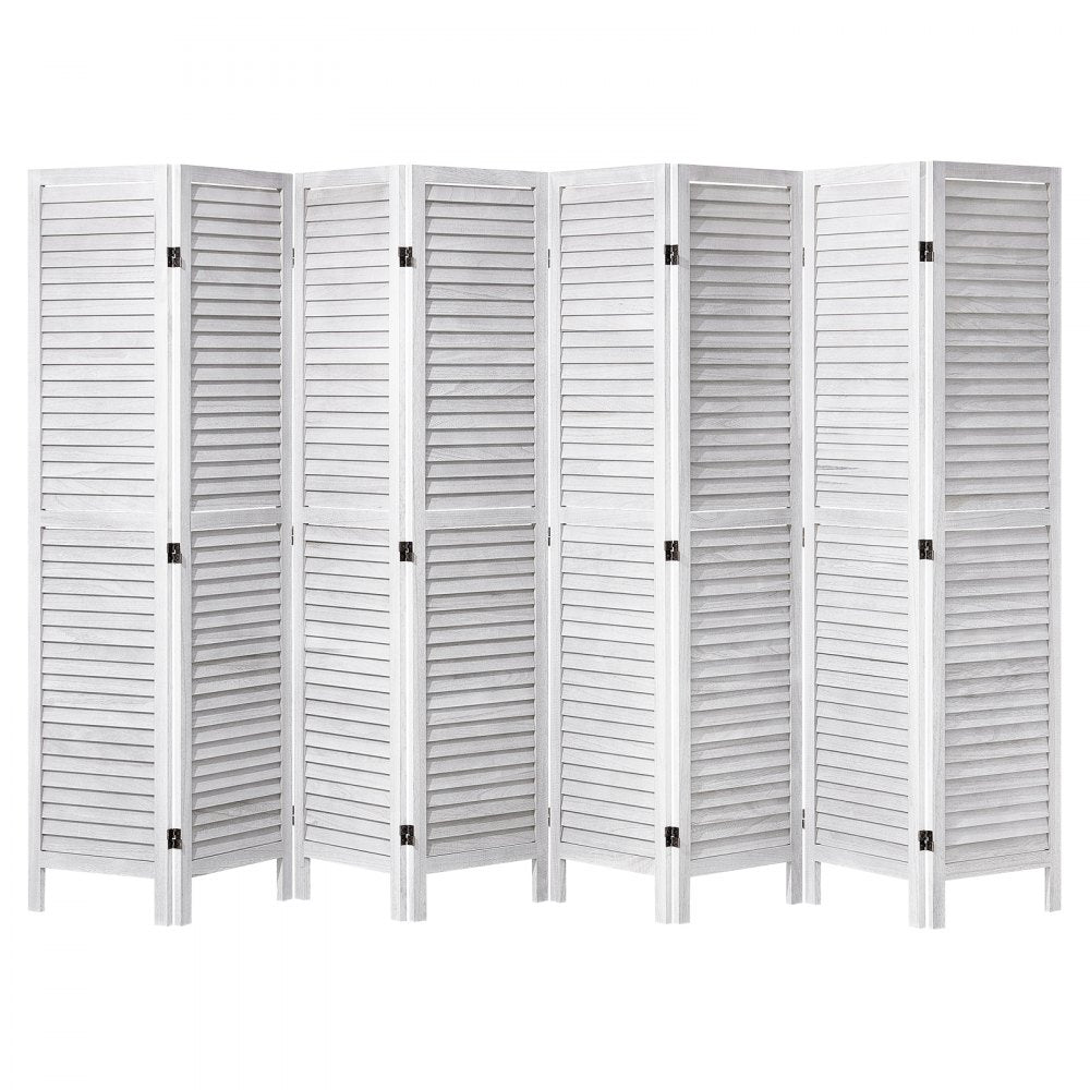 VEVOR Wood Room Divider Wooden Privacy Screen 8 Panel Room Separation Divider