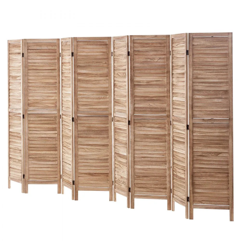 VEVOR Wood Room Divider Wooden Screen 8 Panel for Room Separation Home Office