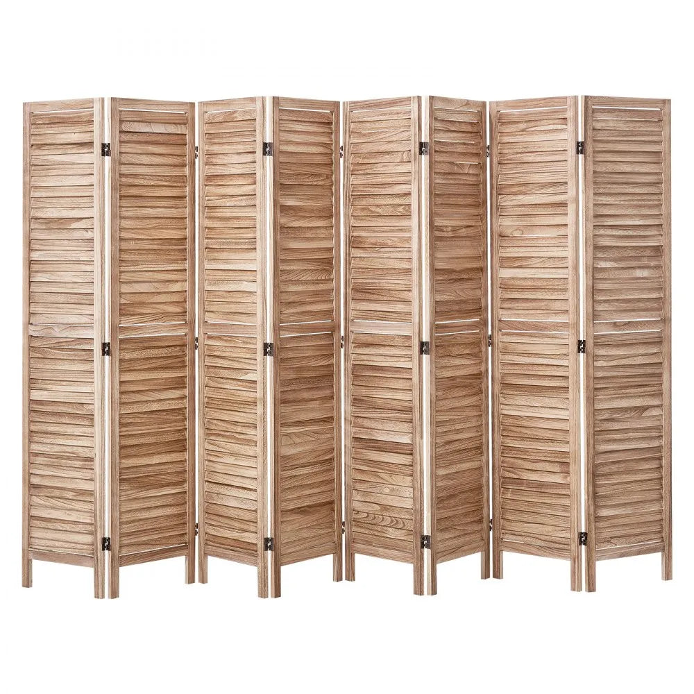 VEVOR Wood Room Divider Wooden Screen 8 Panel for Room Separation Home Office