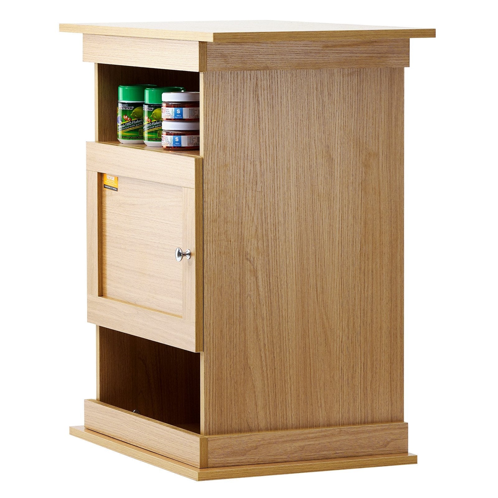 VEVOR Aquarium Stand, 20 Gallon Fish Tank Stand, 25.2 x 15.7 x 28.3 in MDF Turtle Tank Stand, 167.6 lbs Load Capacity, Reptile Tank Stand with Storage, Cabinet and Hardware Kit, Basswood Color